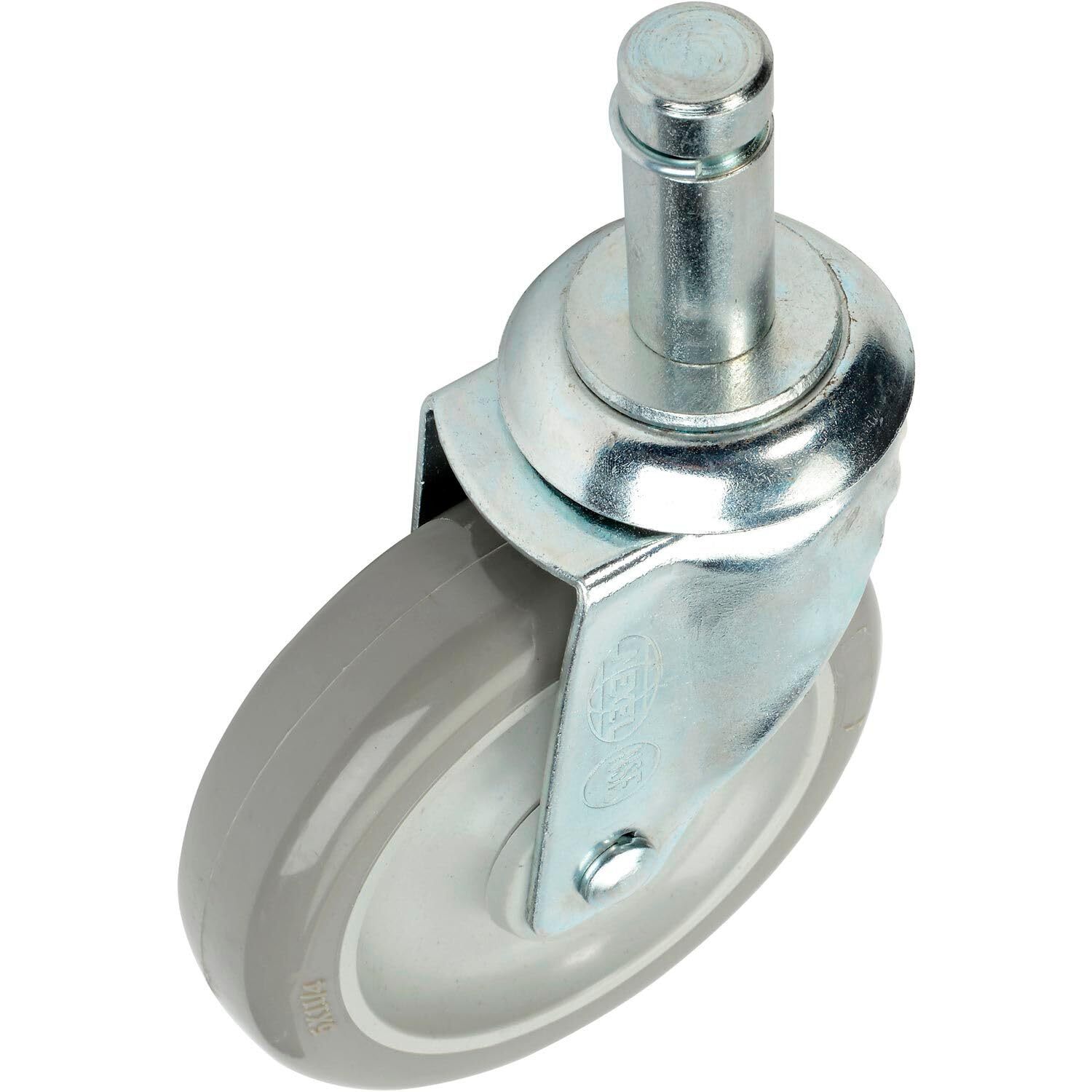 Nexel Stem Casters Set 4 5″ Polyurethane Wheel 2 With Brakes 1200 Lbs. Capacity