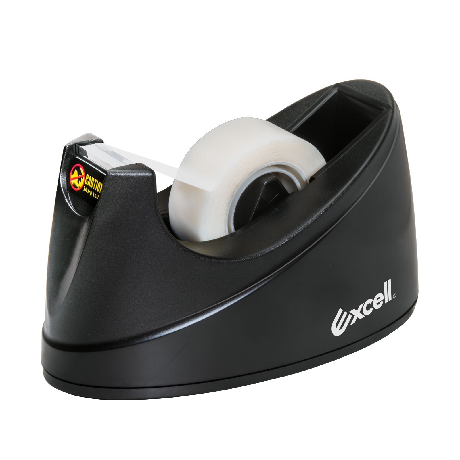 Excell Desk Tape Dispenser 1″ Core Fits 3/4″ Tape, No-Skid Base, Durable No Tape