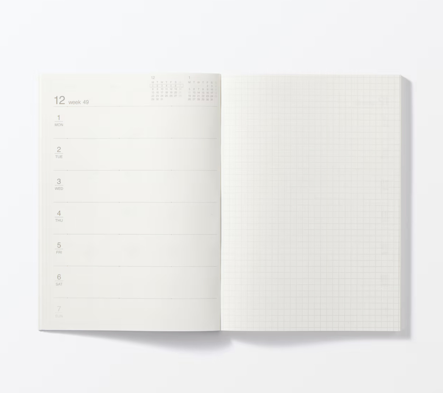 NEW MUJI 2026 Monthly/Weekly Planner – A5 size, Kraft brown w/ FREE MUJI PEN