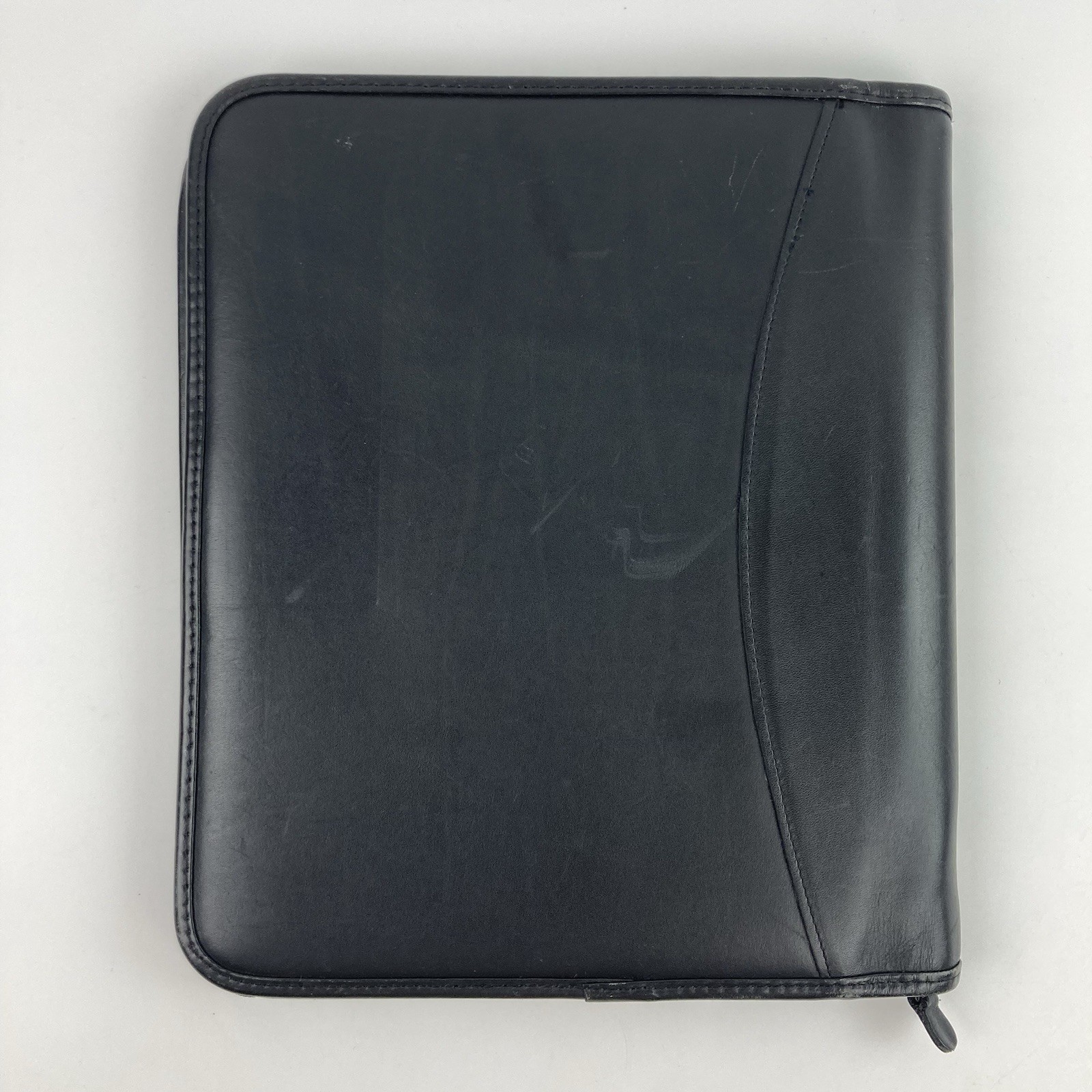Levenger Ambi-Flex Black Leather Zip Portfolio 11”x13” Personalized Initials￼