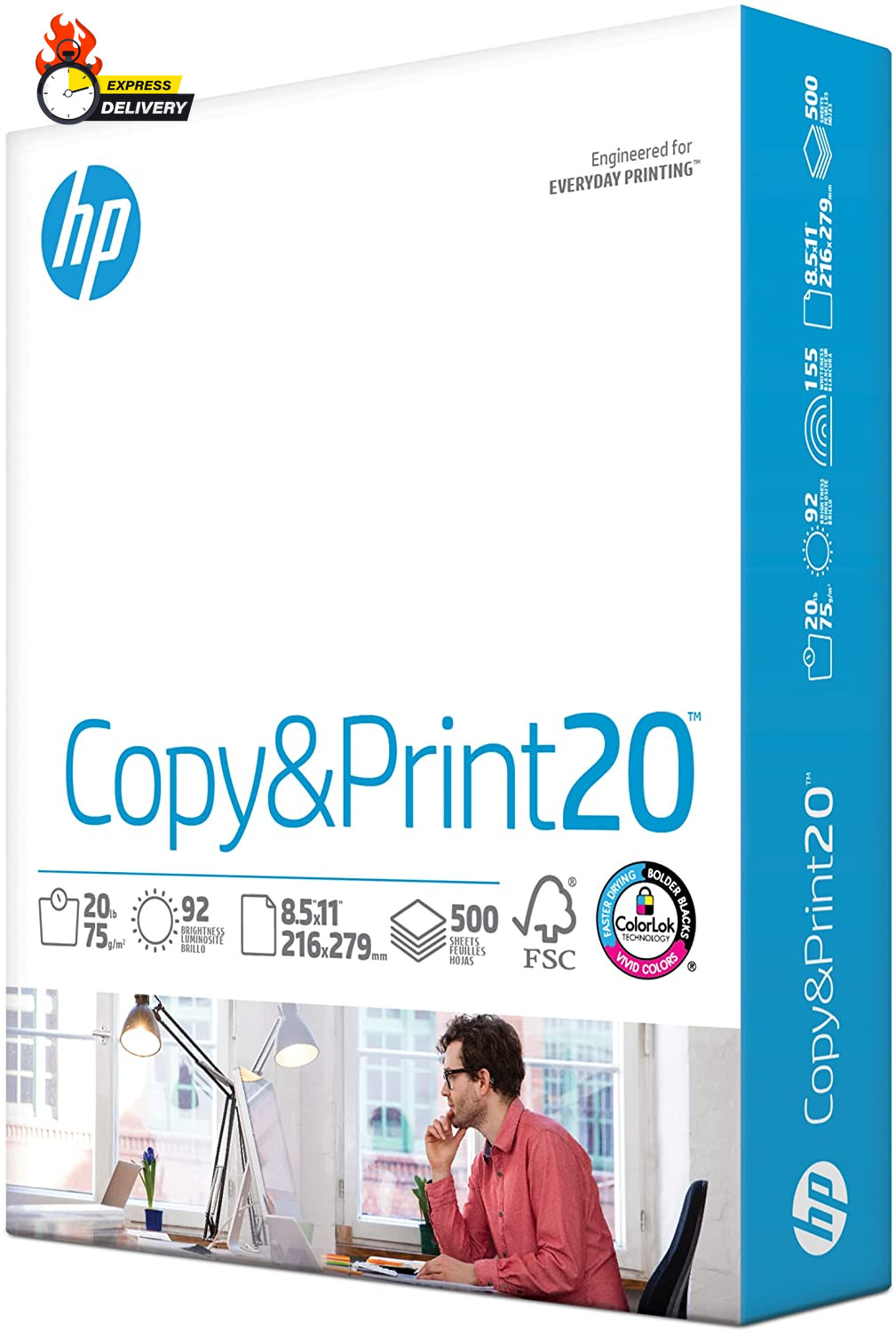 HP Printer Paper | 8.5 X 11 Paper | Copy &Print 20 Lb | 1 Ream Case – 500 Sheets