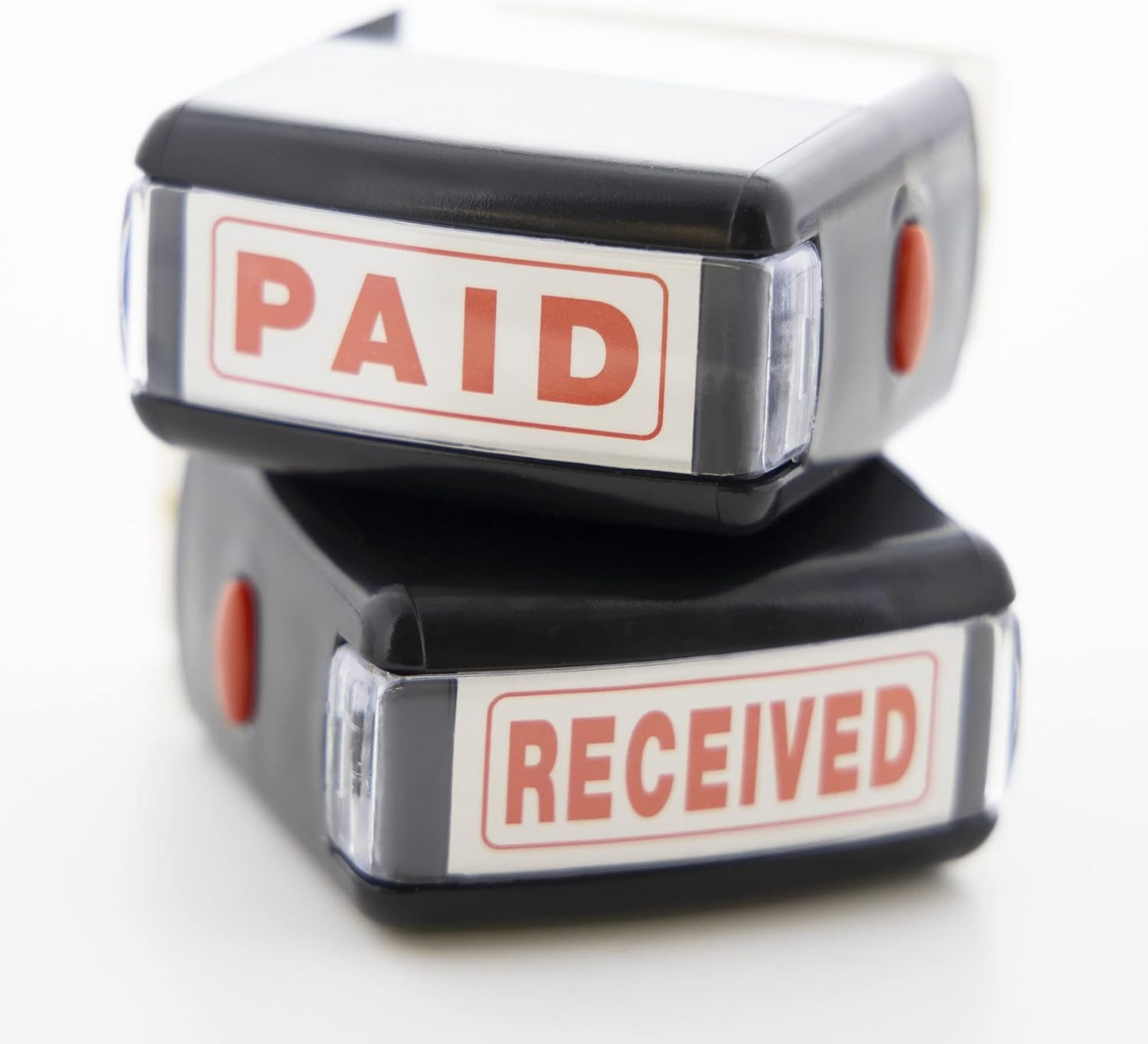 Paid Self Inking Stamp, Red Ink for Office Use, 1.41″X0.47″ Impression Size