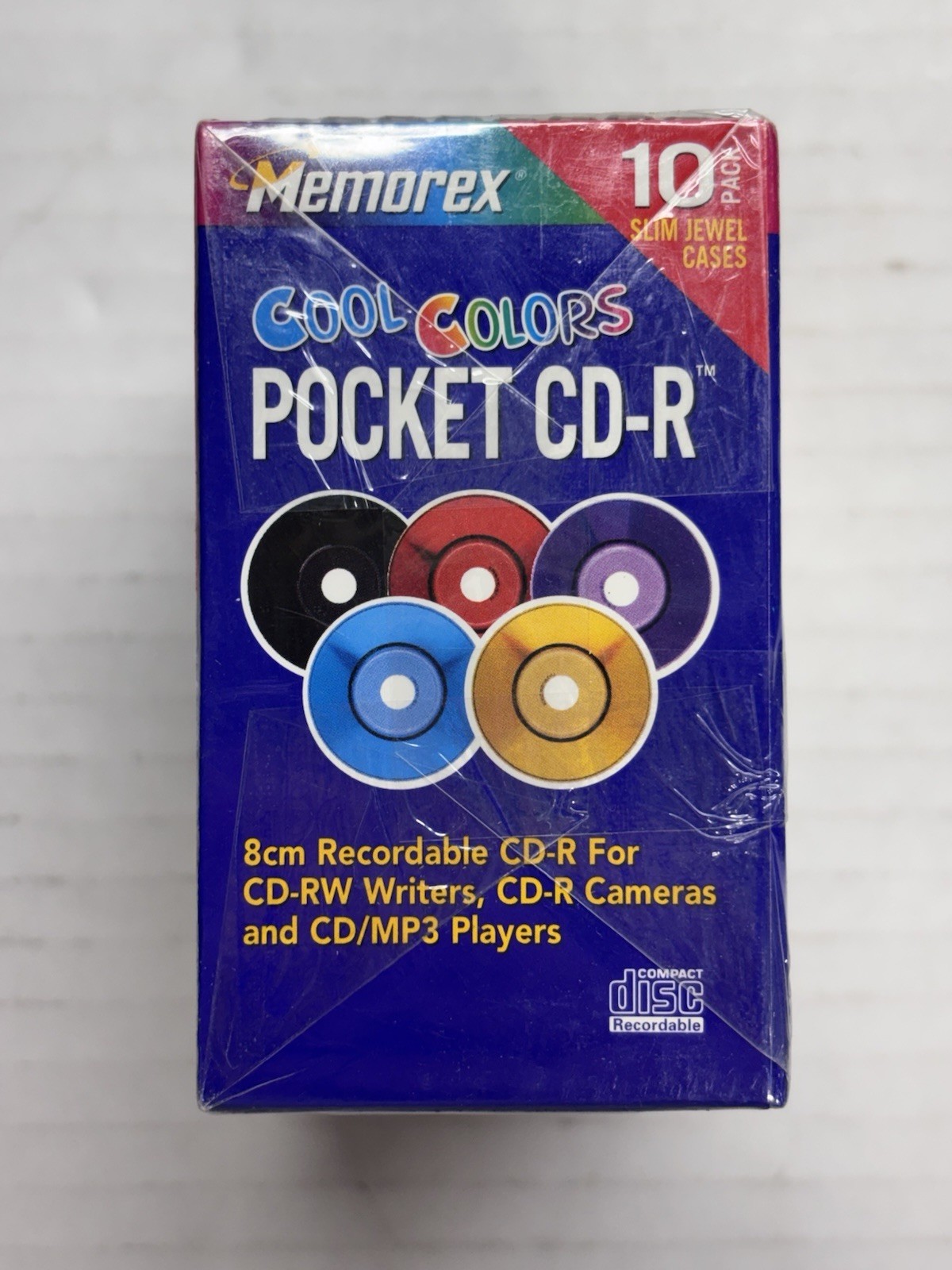 2 sealed Memorex Pocket CD-RW 24x 210 MB 24-min Blank Mini Discs 10 Pack. BONUS