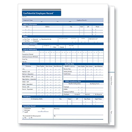 Confidential Employee Record Folders 25 Pack 9 X 11 Secure Storage for Data
