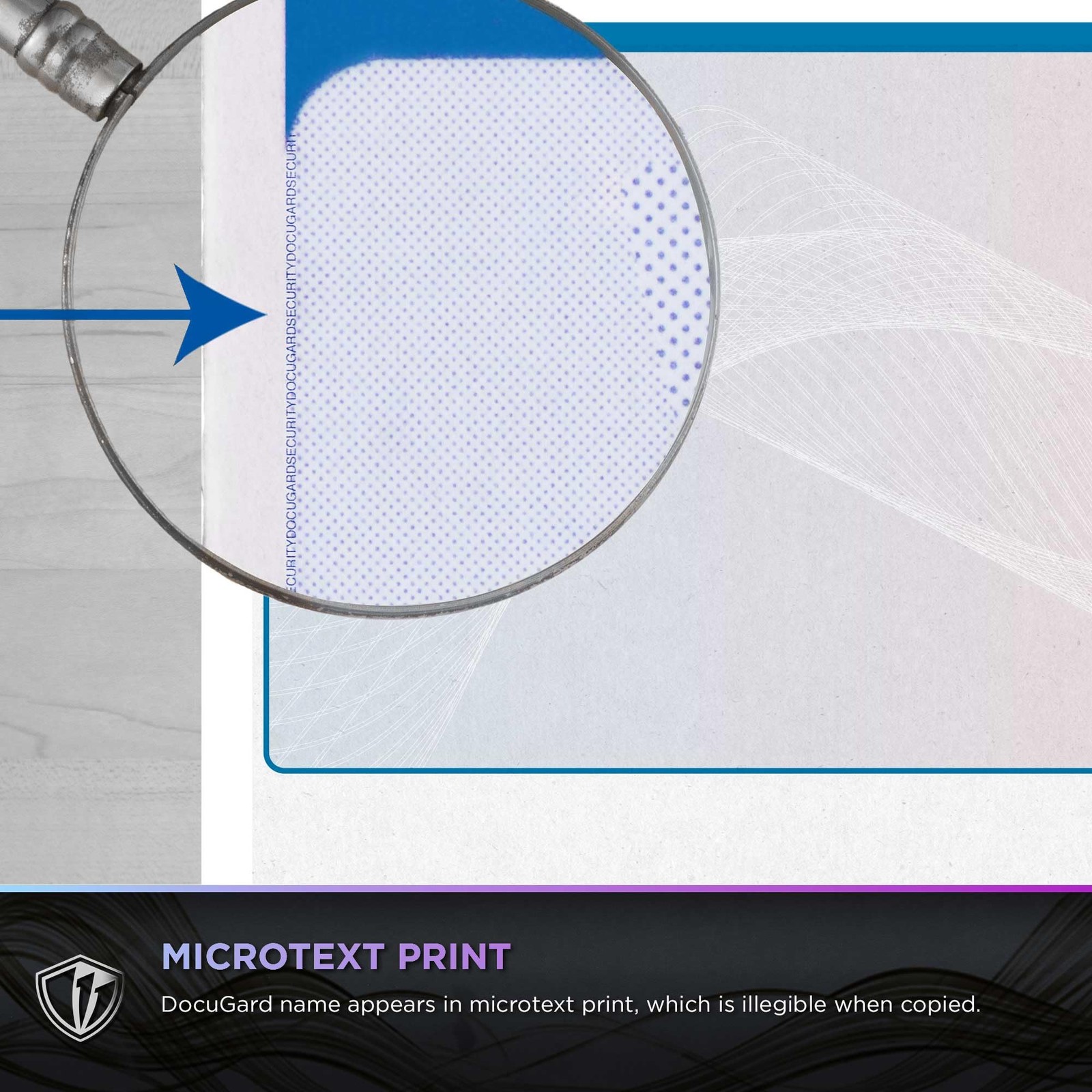 Blue/Red Premier+ Top High Security Hologram Check Paper – New – 20 Security