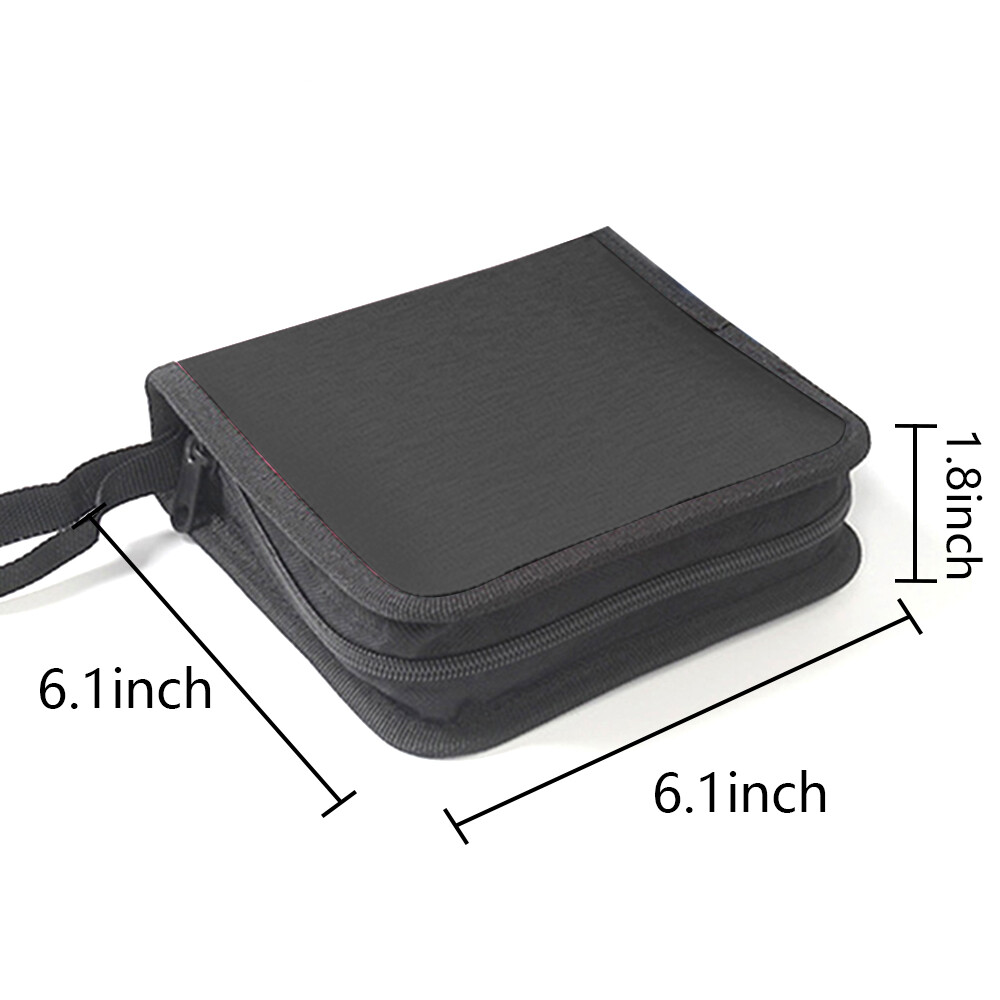 40 Disc CD DVD Carry Case Bag Wallet Storage Booklet Binder Zipper Album Case