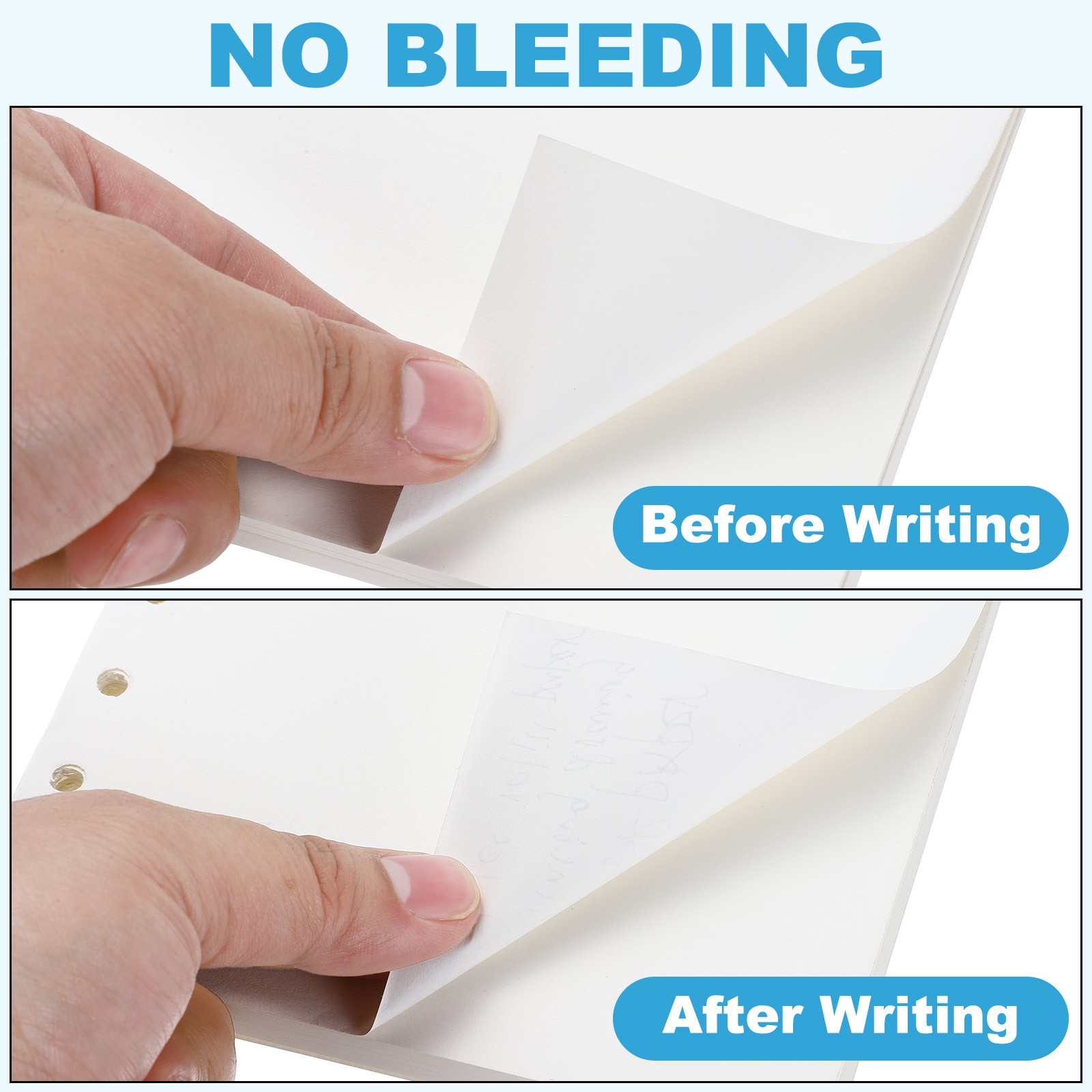 Blank Refill Paper, Loose Leaf Paper, 160 Sheets/320 Pages