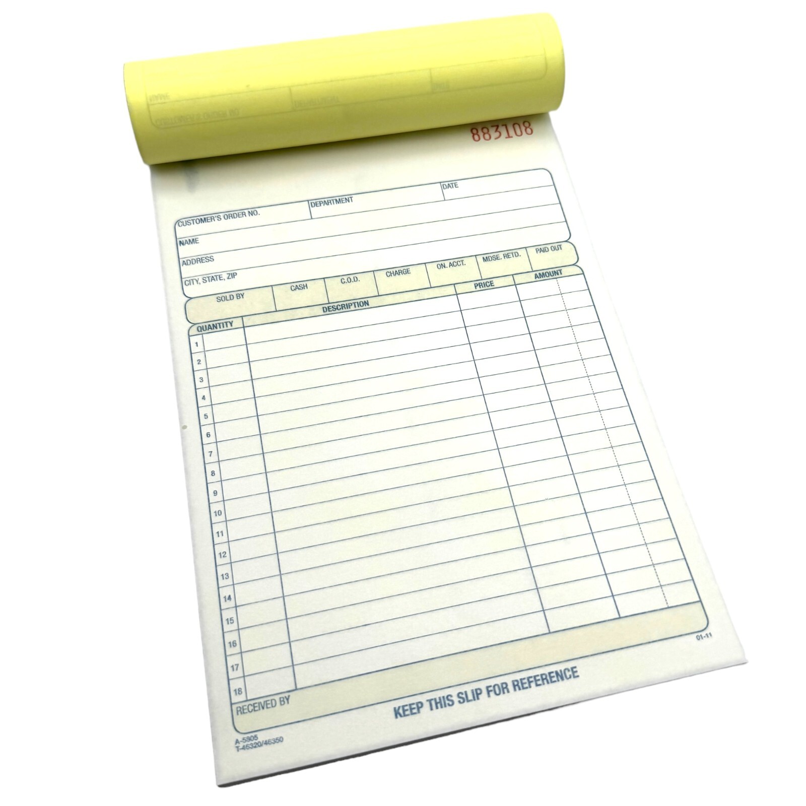 6 x 50=300 Sets ADAMS Invoice Sales Order Books DC5805 tops Duplicate Carbonless