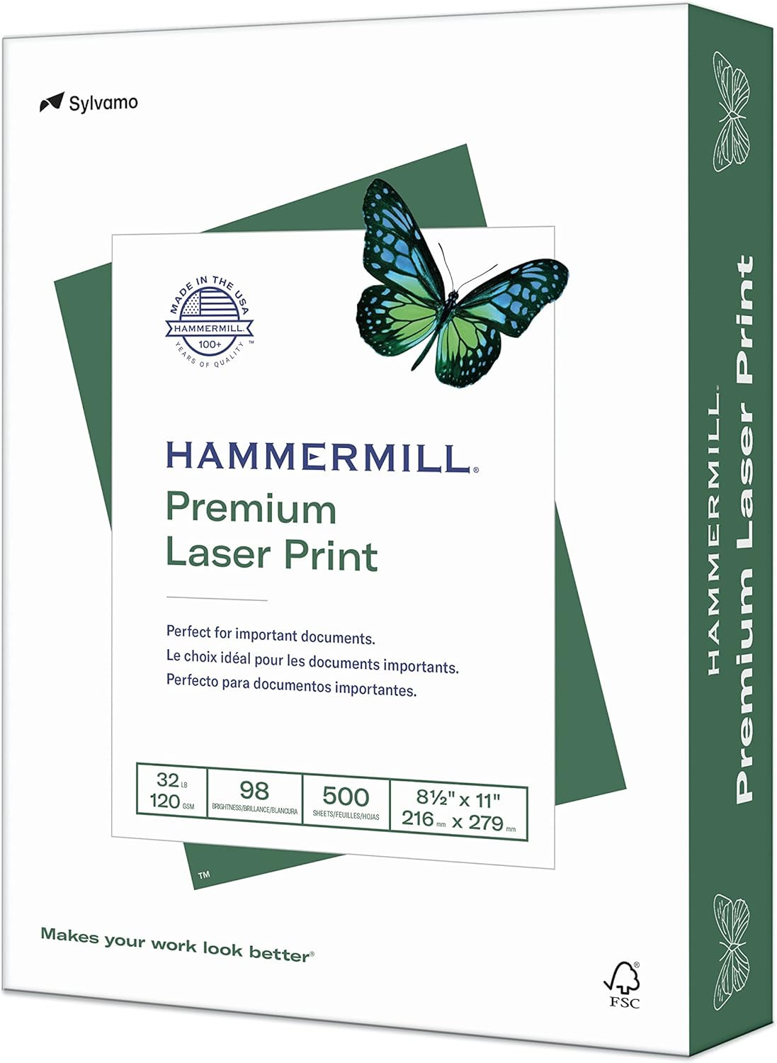 Printer Paper, Premium Laser Print 32 Lb, 8.5 X 11-98 Bright