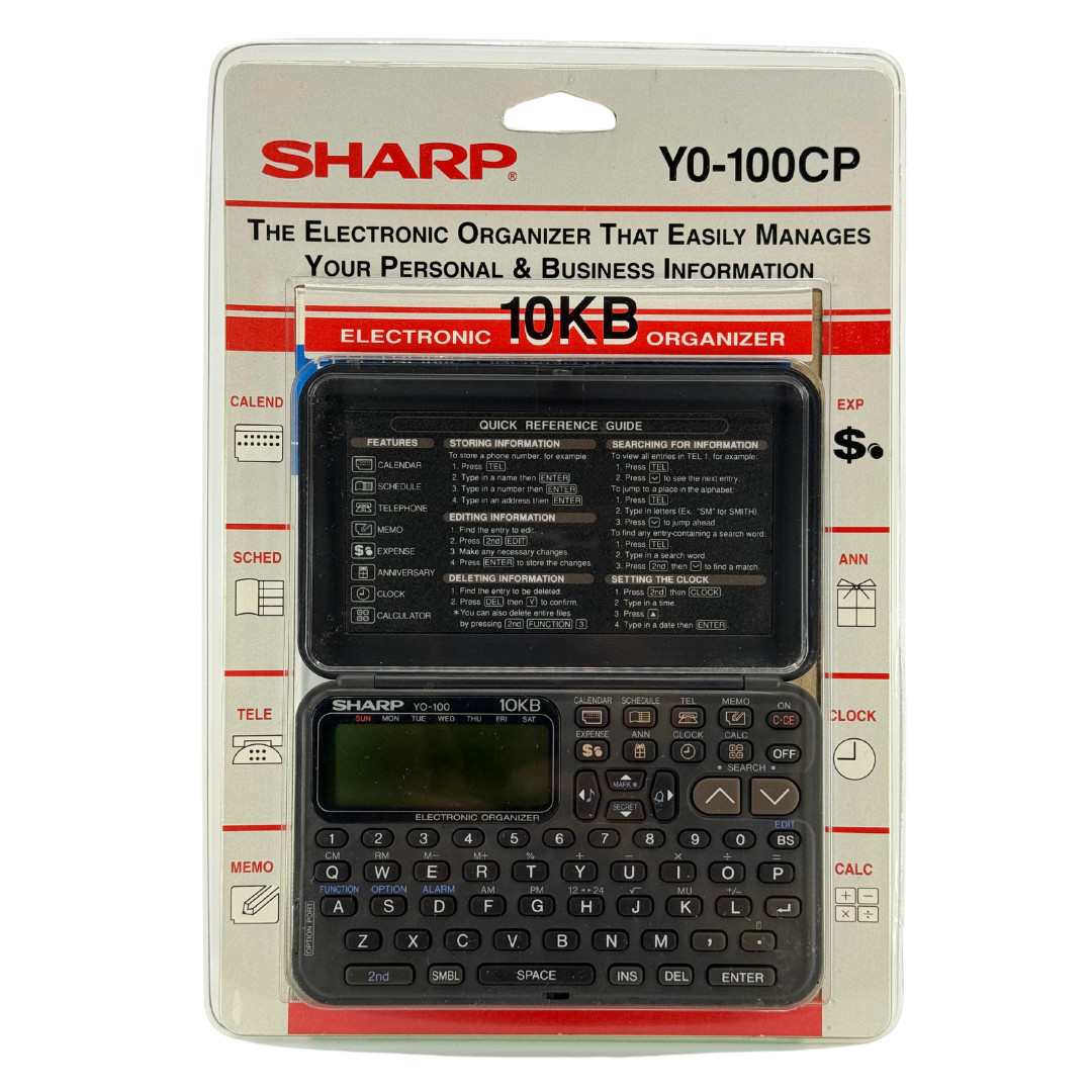 New Sharp Y0-100CP Electronic Organizer 10KB- 8 Functions-Sealed-See Description