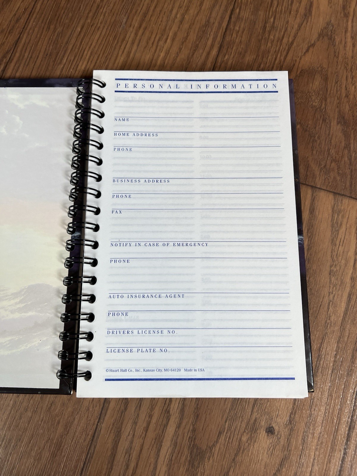 VTG Stuart Hall Undated Daily Planner 90 Daily Pages 9 1/2 x 6 In Orca Whales