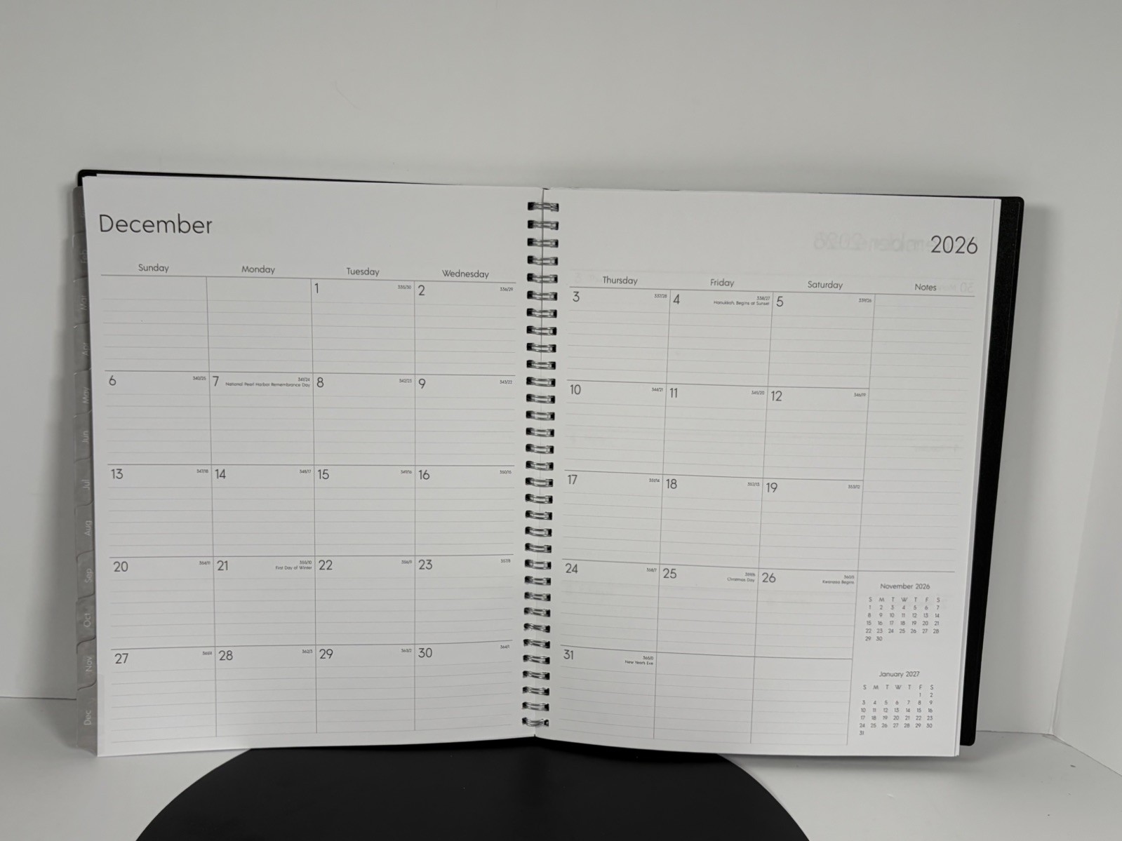 Blue Sky 2026 Calendar Planner Monthly New Year Fashion Black-SALE
