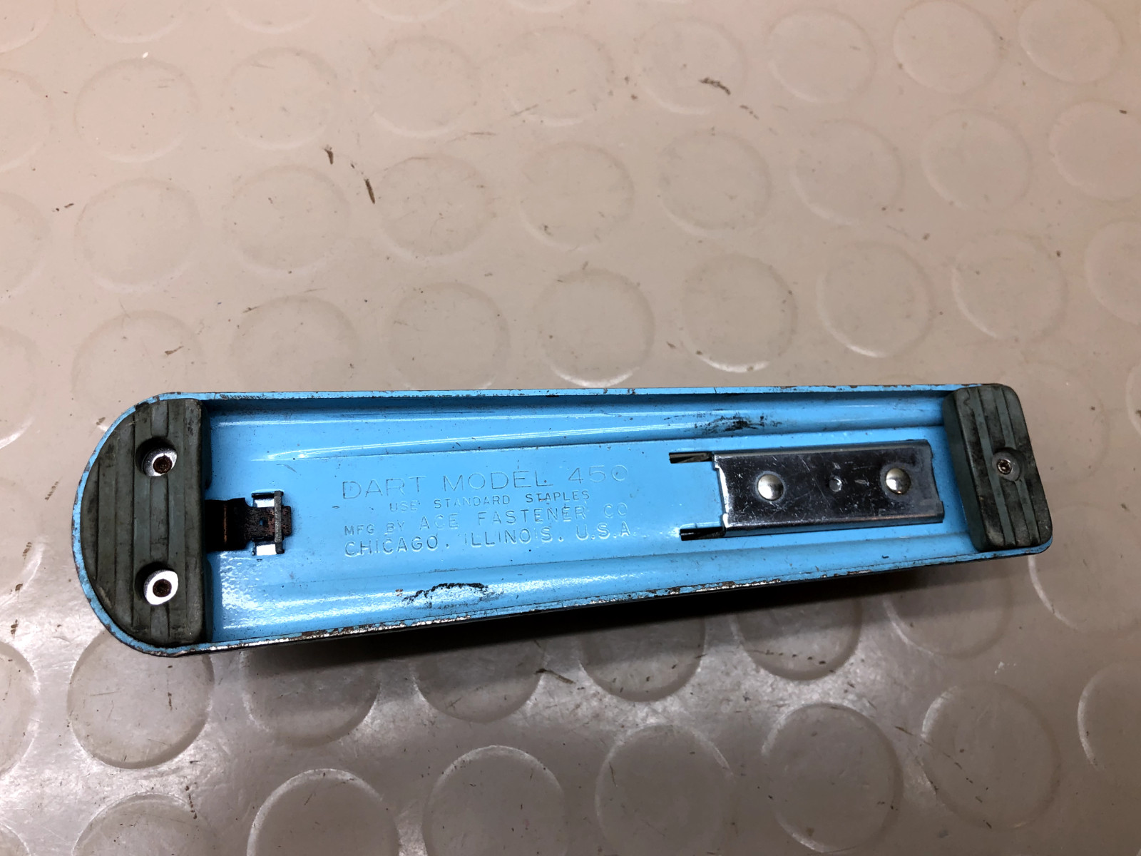 Vintage Dart Model 450 Blue Heavy Duty Stapler Ace Fastener Co. WORKS