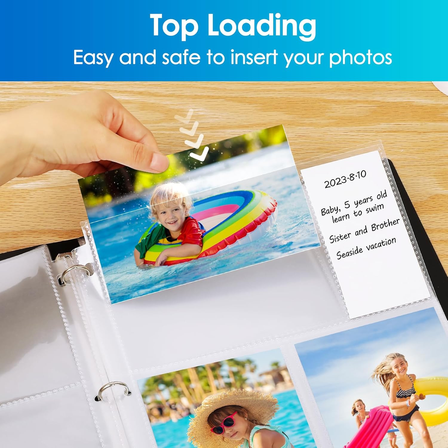 30 Pack 4X6 Photo Sleeves for 3 Ring Binder (180 Pictures), Heavy-Duty Archival