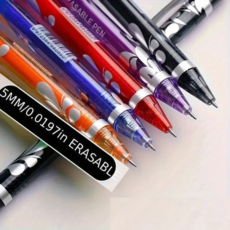 Erasable Gel Pens – Retractable (click) – 6 colors