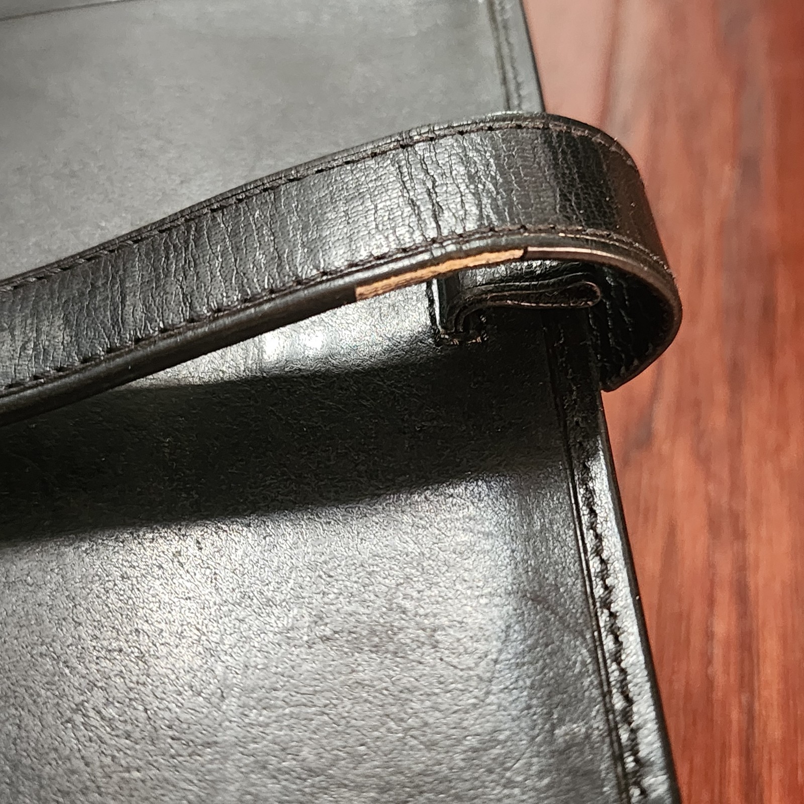 Vintage Coach 7.5″x9.5″ 3-Ring Black Leather Day Planner Binder Organizer UNISEX
