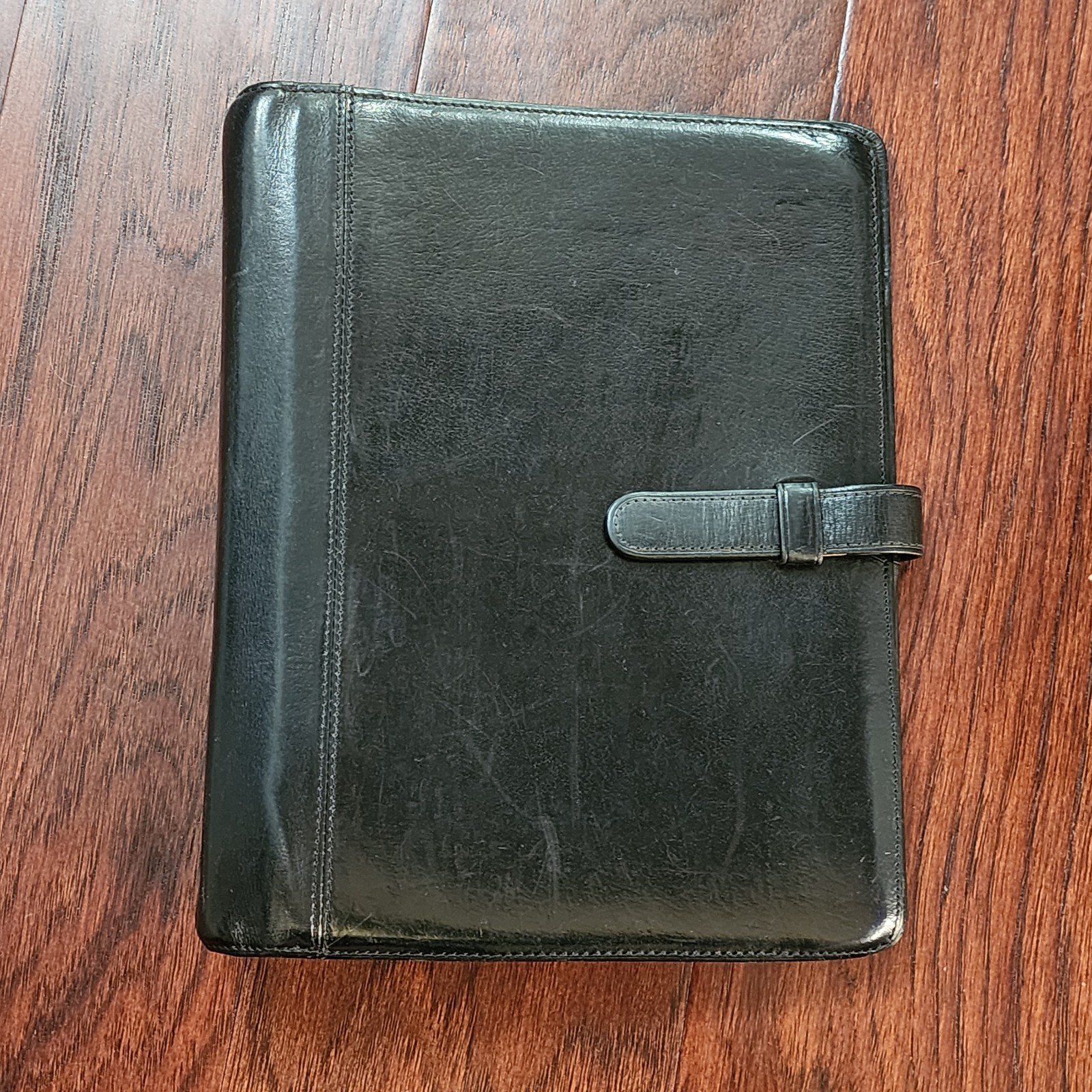 Vintage Coach 7.5″x9.5″ 3-Ring Black Leather Day Planner Binder Organizer UNISEX