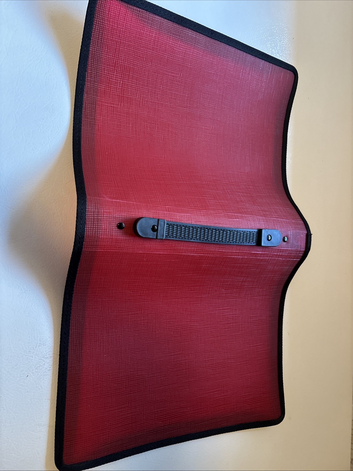3-Ring Day Binder Red Canvas Zip 13” X 11”. SF