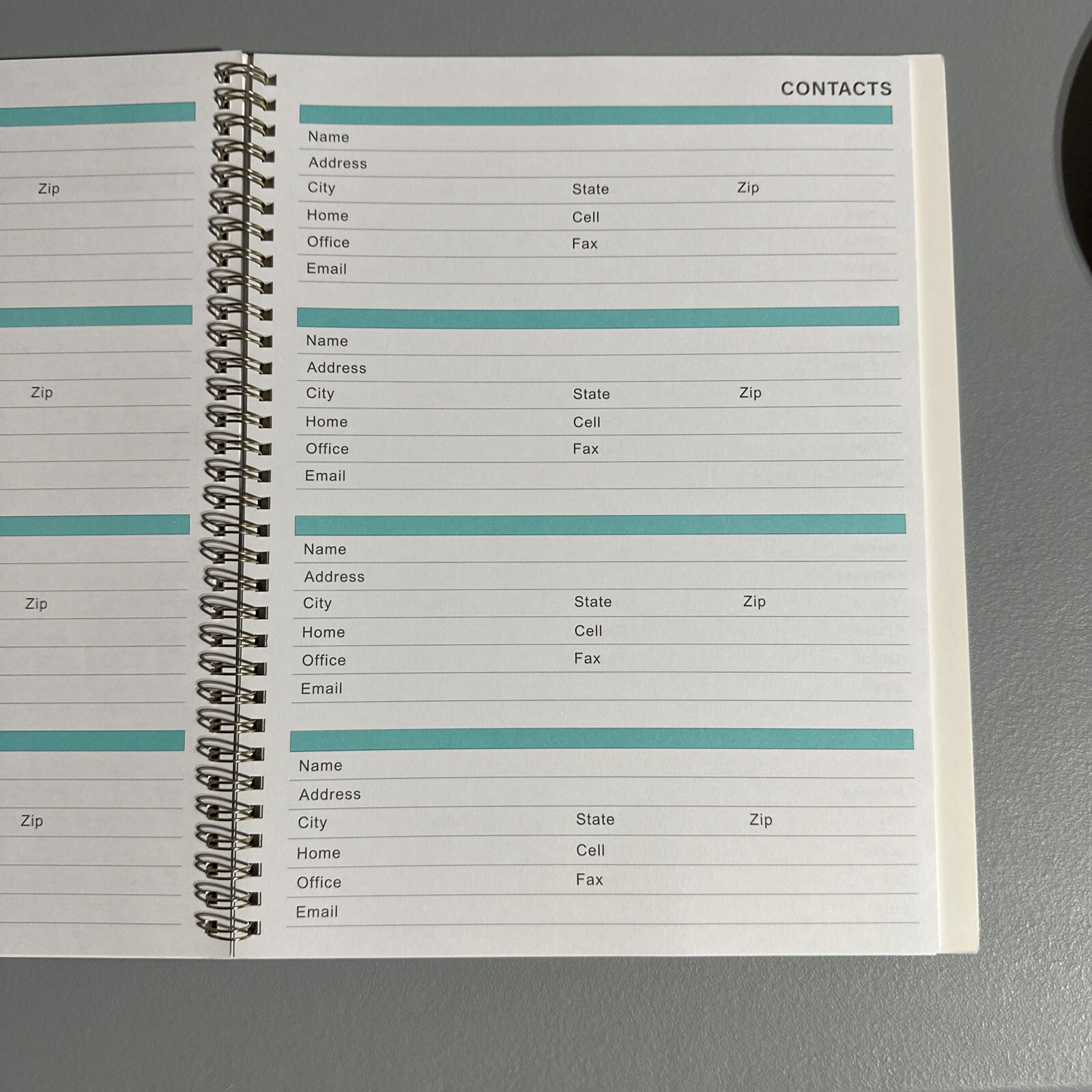 2022 Academic Calendar Planner Blue Gold Marble Glitter Weekly-Monthly 11″x8.5″