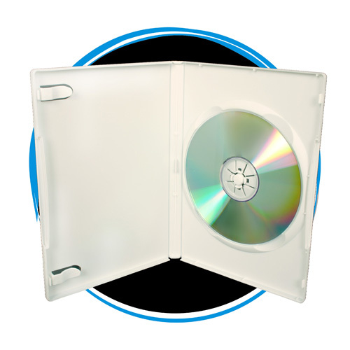 100 PCS High Quality 14mm Single White DVD Cases D14SDWHI