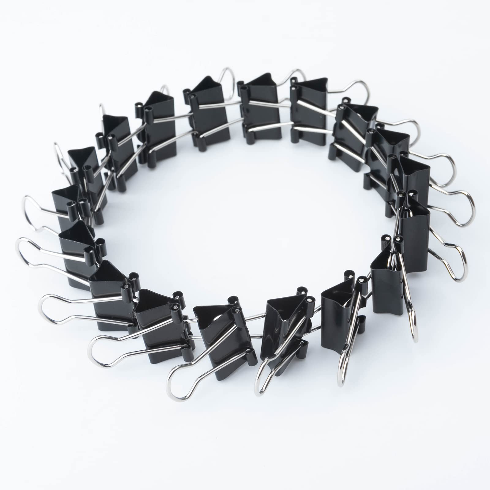 50 Pack (19Mm) Mini Binder Clips 3/4-Inch Small Black Paper Clamps