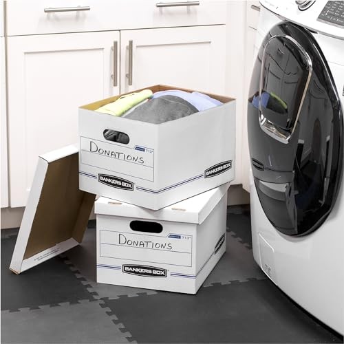 BANKERS BOX BASIC DUTY FILE STORAGE BOXES LIDS LETTER/LEGAL (0071303) – WHITE