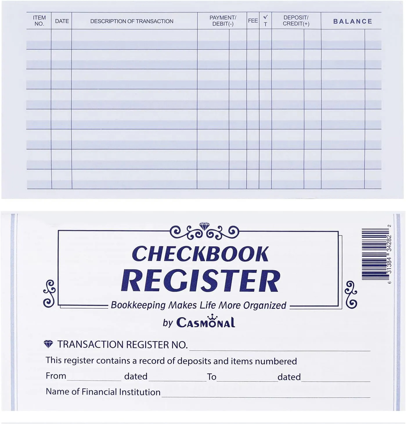 12 Pack Checkbook Register, Check Register Books for Personal and Work