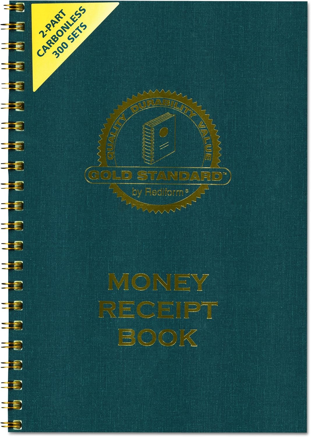 Gold Standard Money Receipt Book, Two-Part Carbonless, 7 X 2.75, 4 Forms/Sheet,