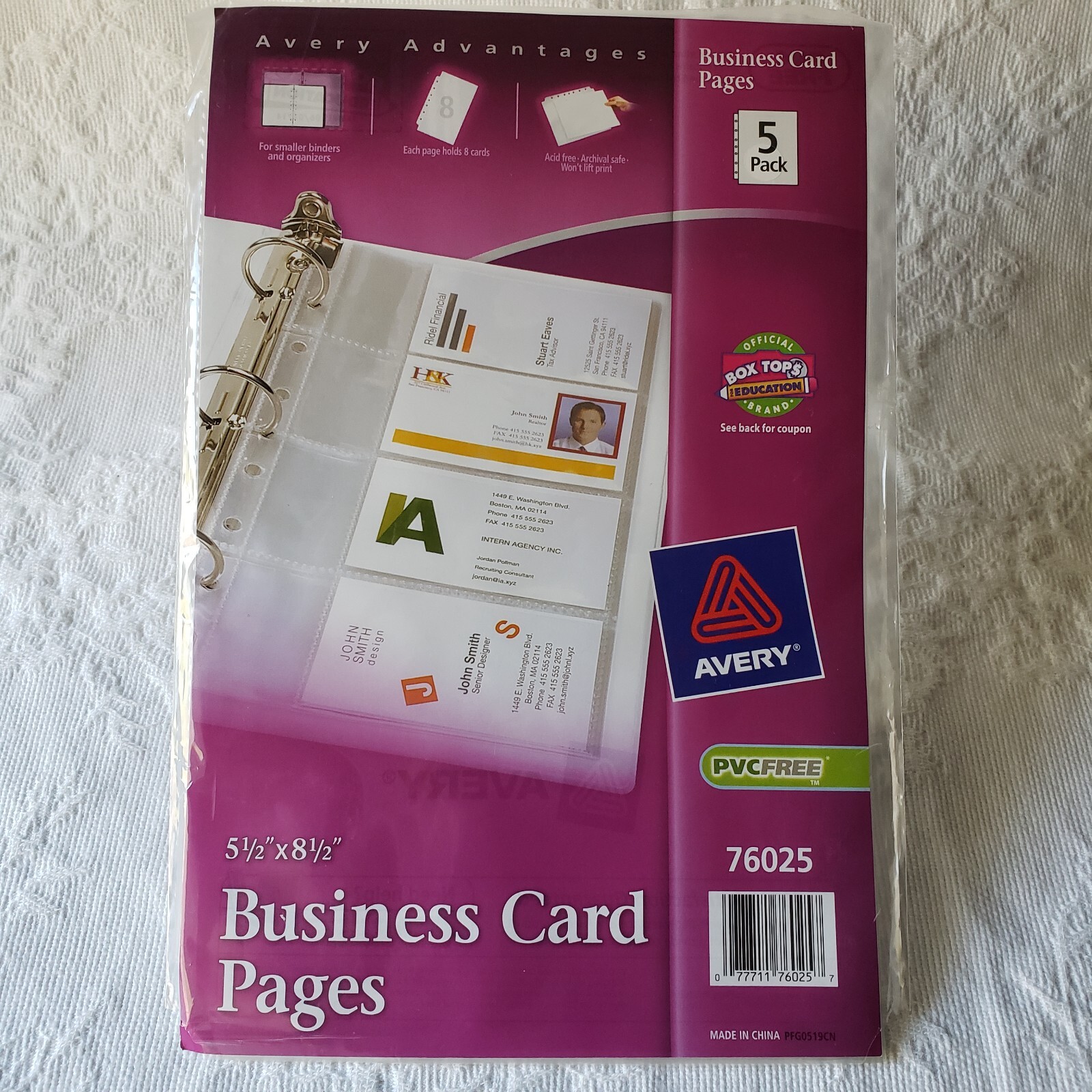 Avery Mini Binder Filler Paper College Ruled 100 Sheets 5 Pk Business Card Pages