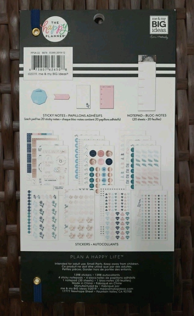 The Happy Planner Wedding ‘They Met & Fell In Love’ Accessory Book Set 1498 Pcs
