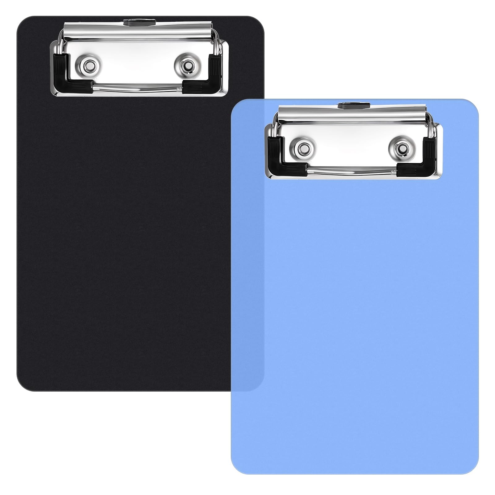4″ X 6″ Small Clipboards, 2 PCS Mini Clipboard Blue and Black Clipboard Pocket C