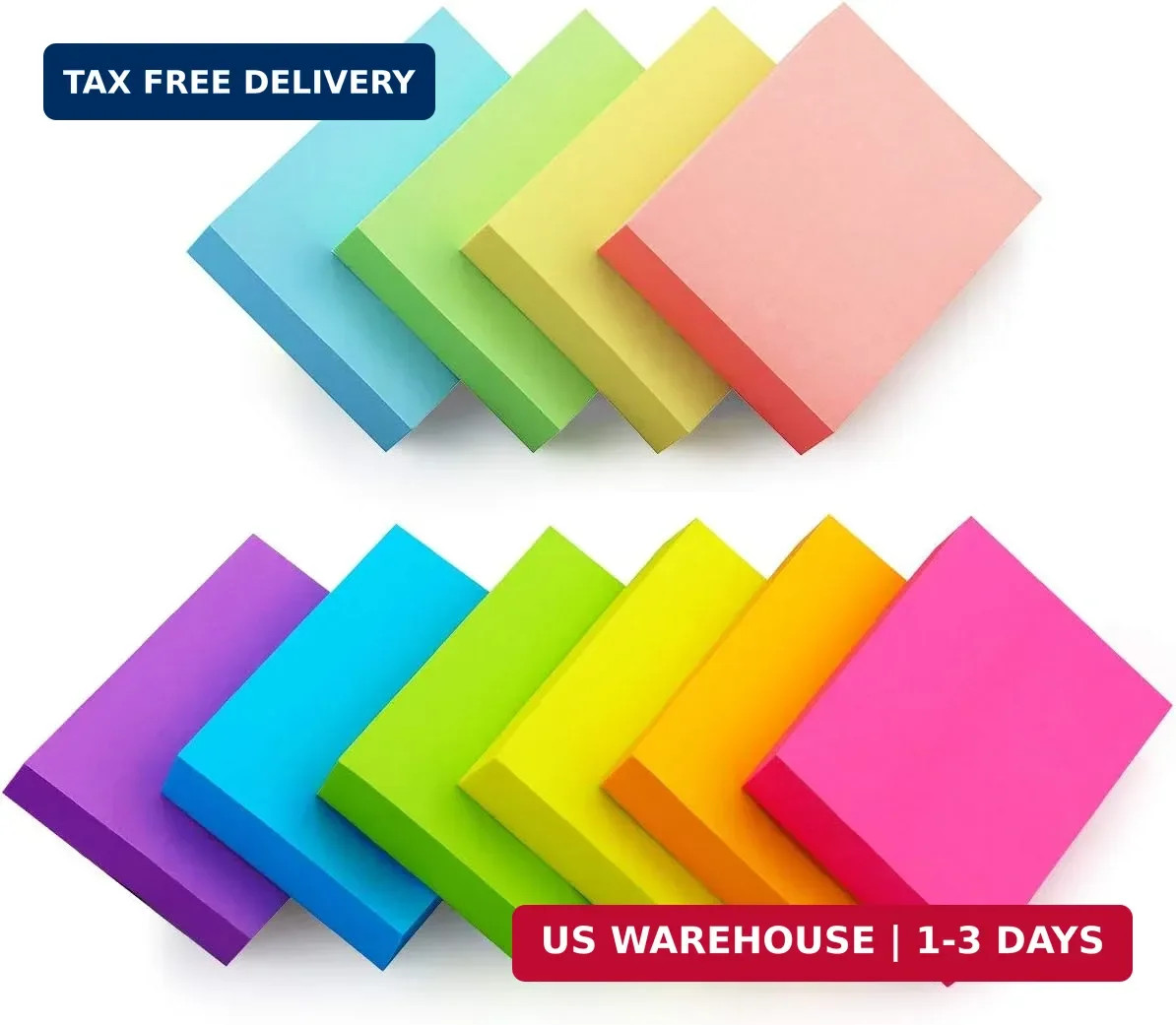 20 Pads Post It Notes 10 Colors 1.5 x 2 Inches Small Post It Notes 100 Sheets