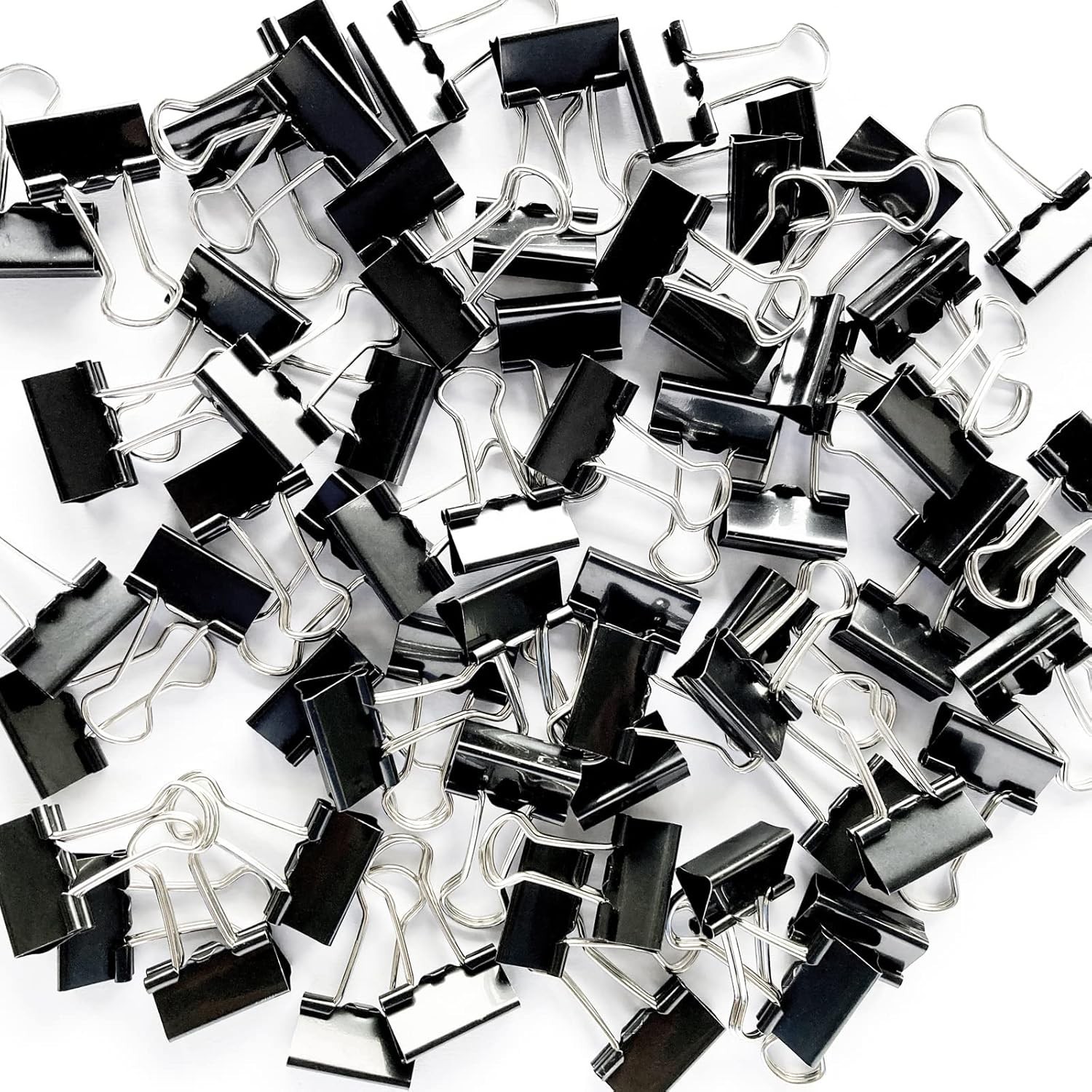 96 Pack (19mm) Mini Binder Clips 3/4-Inch Small Black Paper Clamps For Office