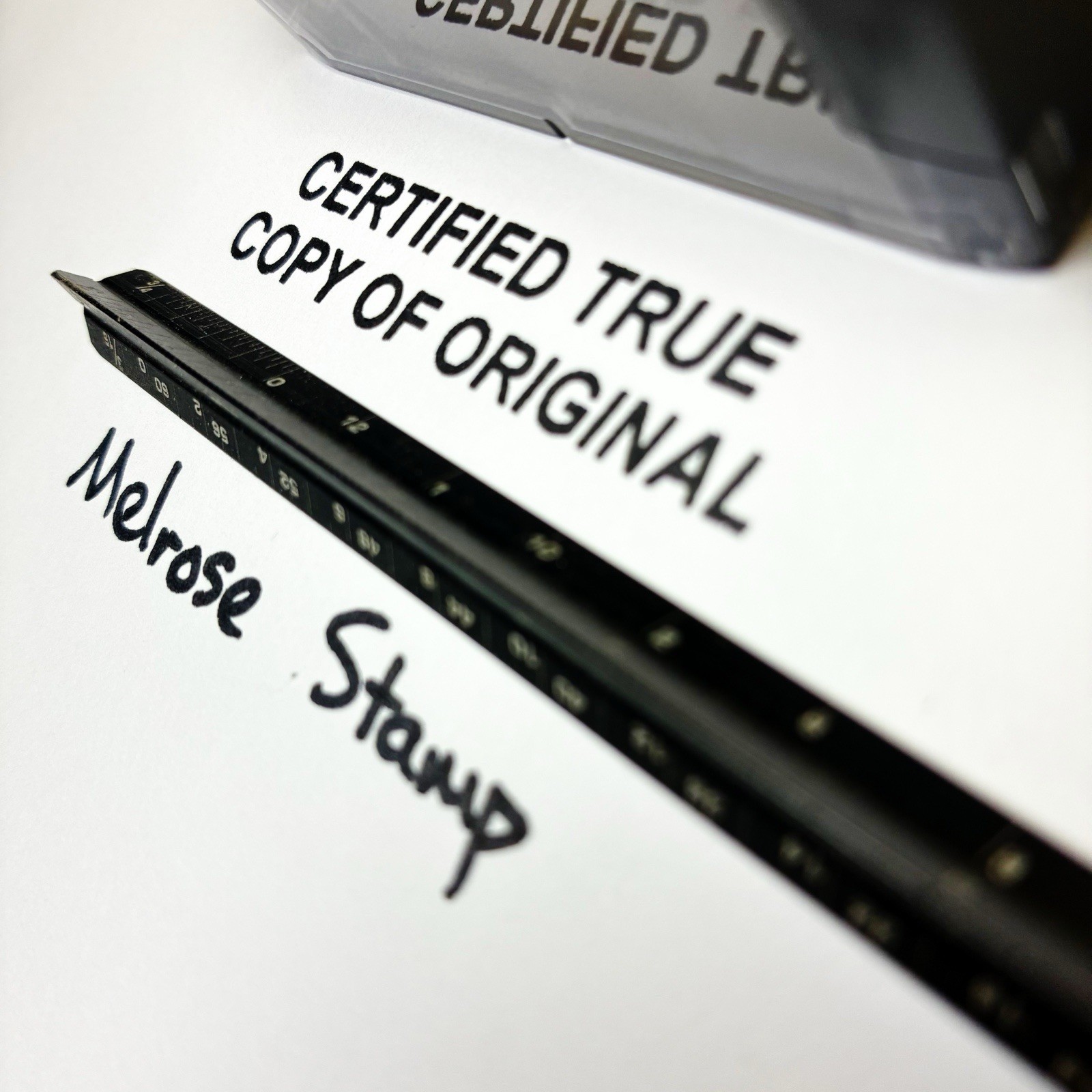 Certified True Copy Of Original Rubber Stamp Black Ink Self Inking Ideal 4913