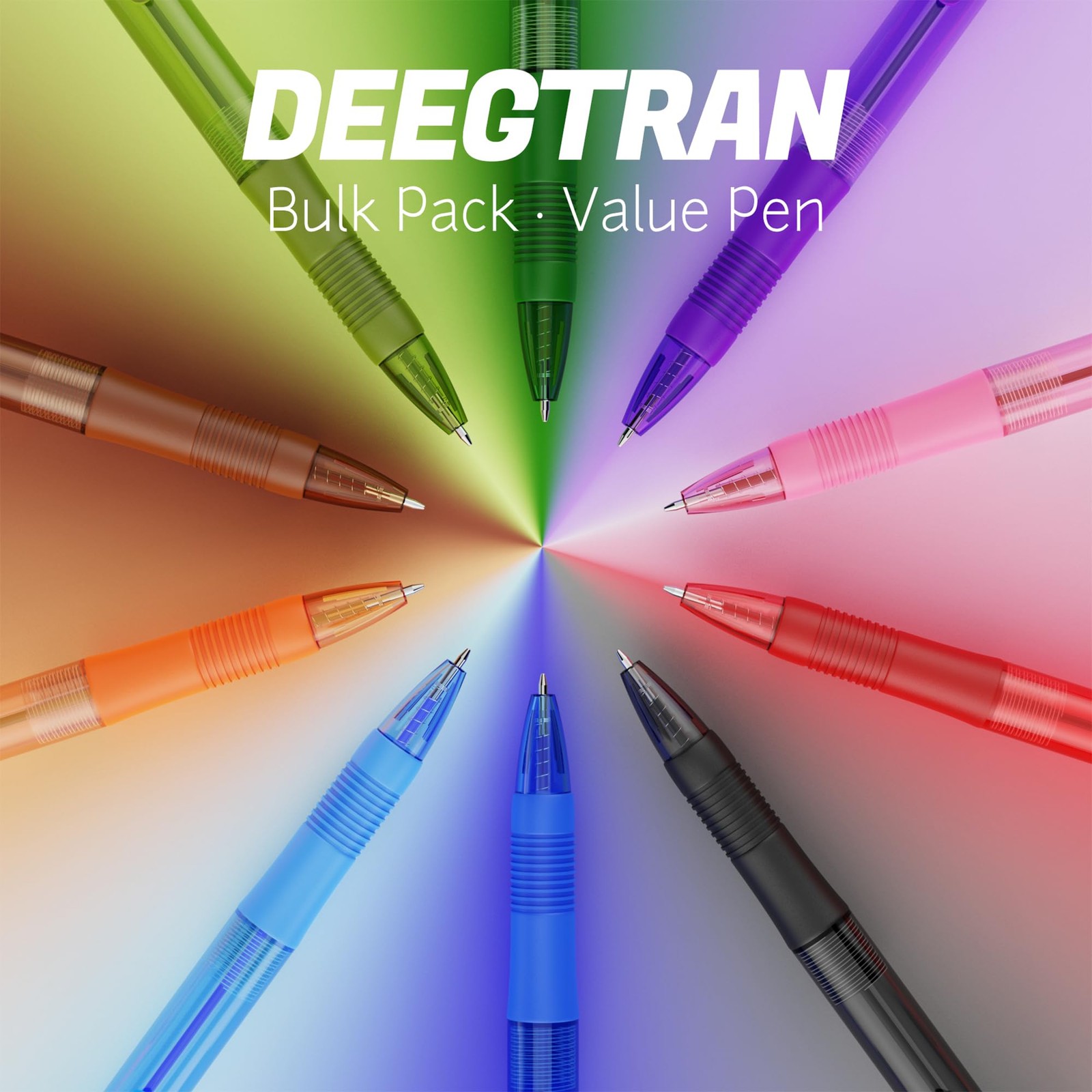 Pens Bulk, 30 Pack No Bleed Sky Blue Ink Click Pens with Soft Grip, Wholesale…