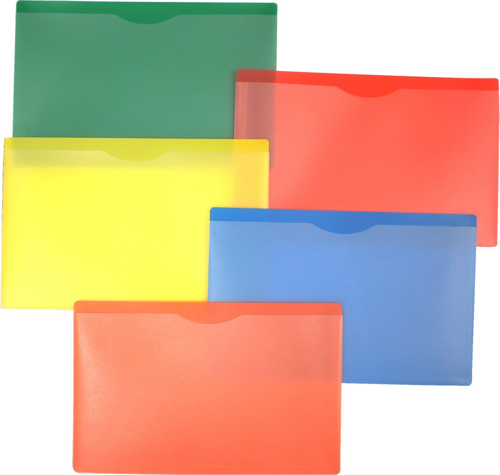 5 PCS Single File Jacket Legal Assorted Colors 501303715 Blue Red Green Yellow