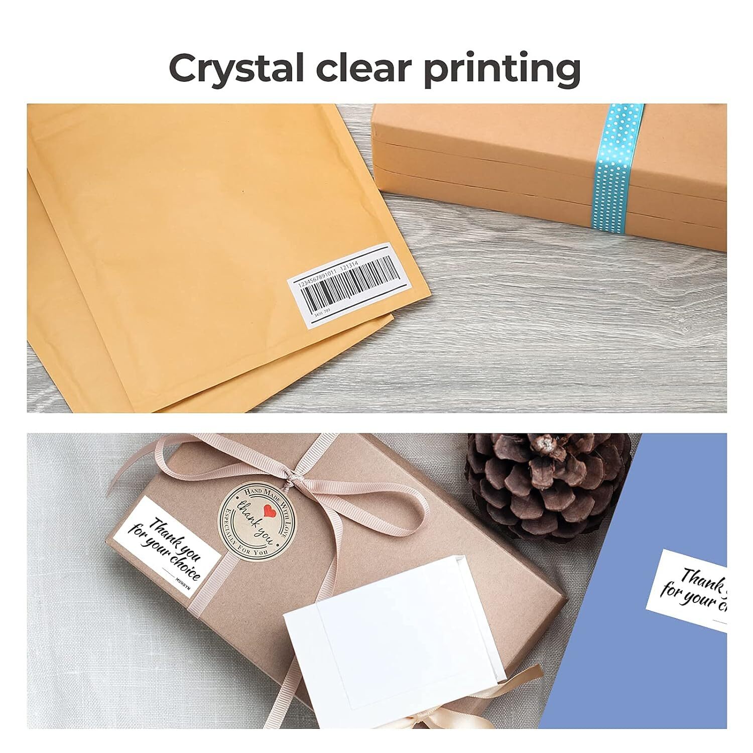 Direct Thermal Shipping Barcode Labels UPC Address Stickers Rollo Zebra Printers