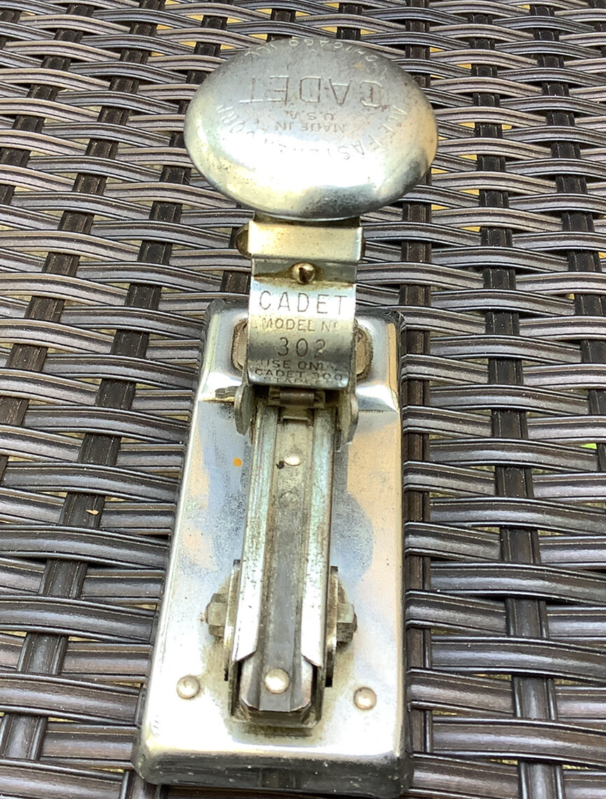 Vtg 1950s Cadet Model 302 Stapler Ace Fastener Corp Chicago Desk Office