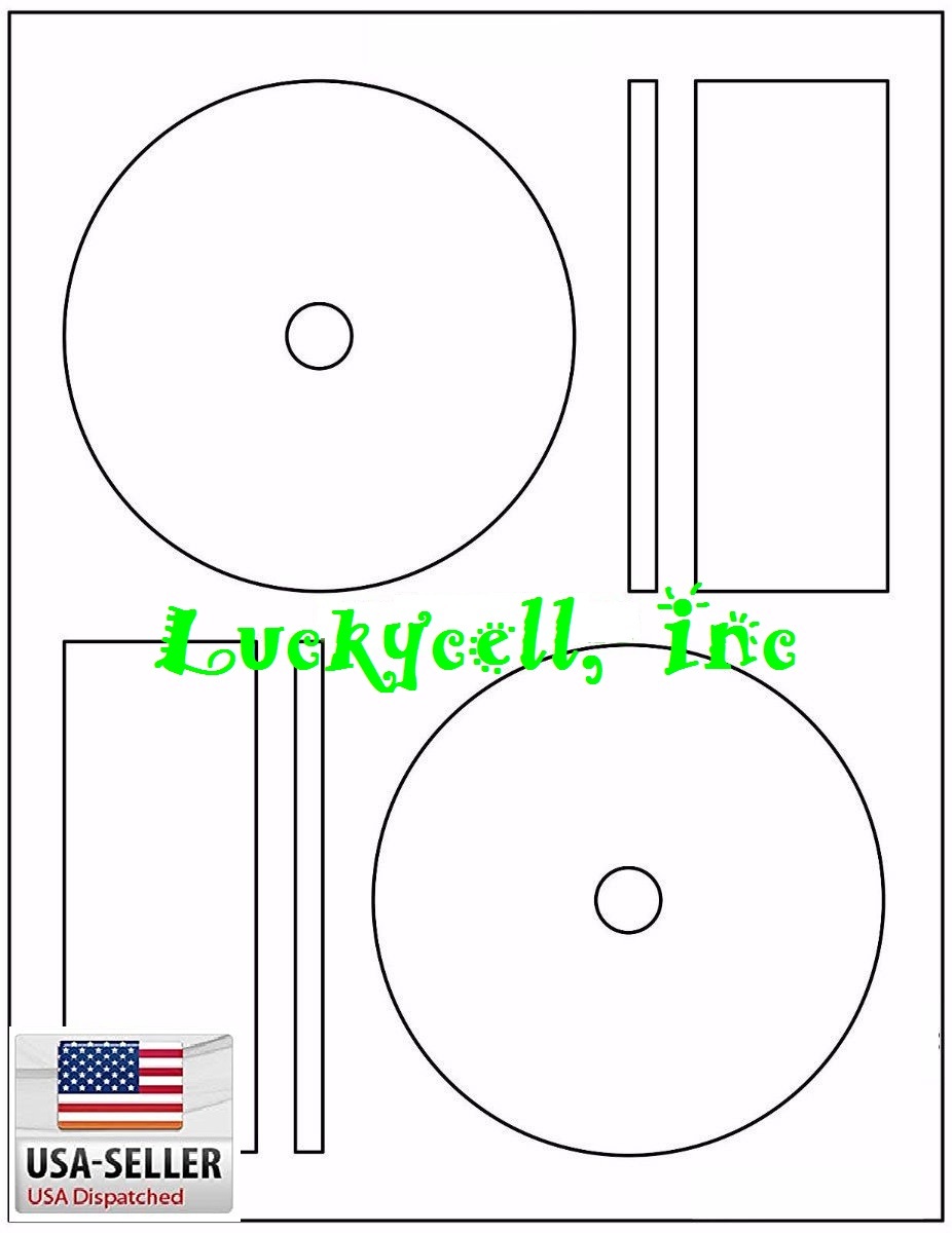 400 CD DVD Laser and Ink Jet Labels -Full Face Memorex Size! 200 Sheets!
