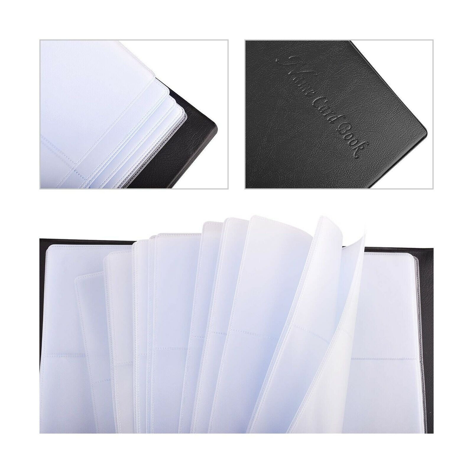 BlackPVC Leather 120 Cards Business Name ID Credit Card Book Case Keeper Office