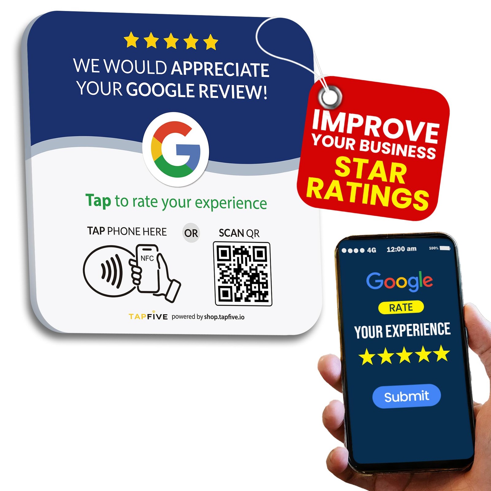 Tap Google Review Plate by – Tap for Instant Reviews – All Phones Compatible …