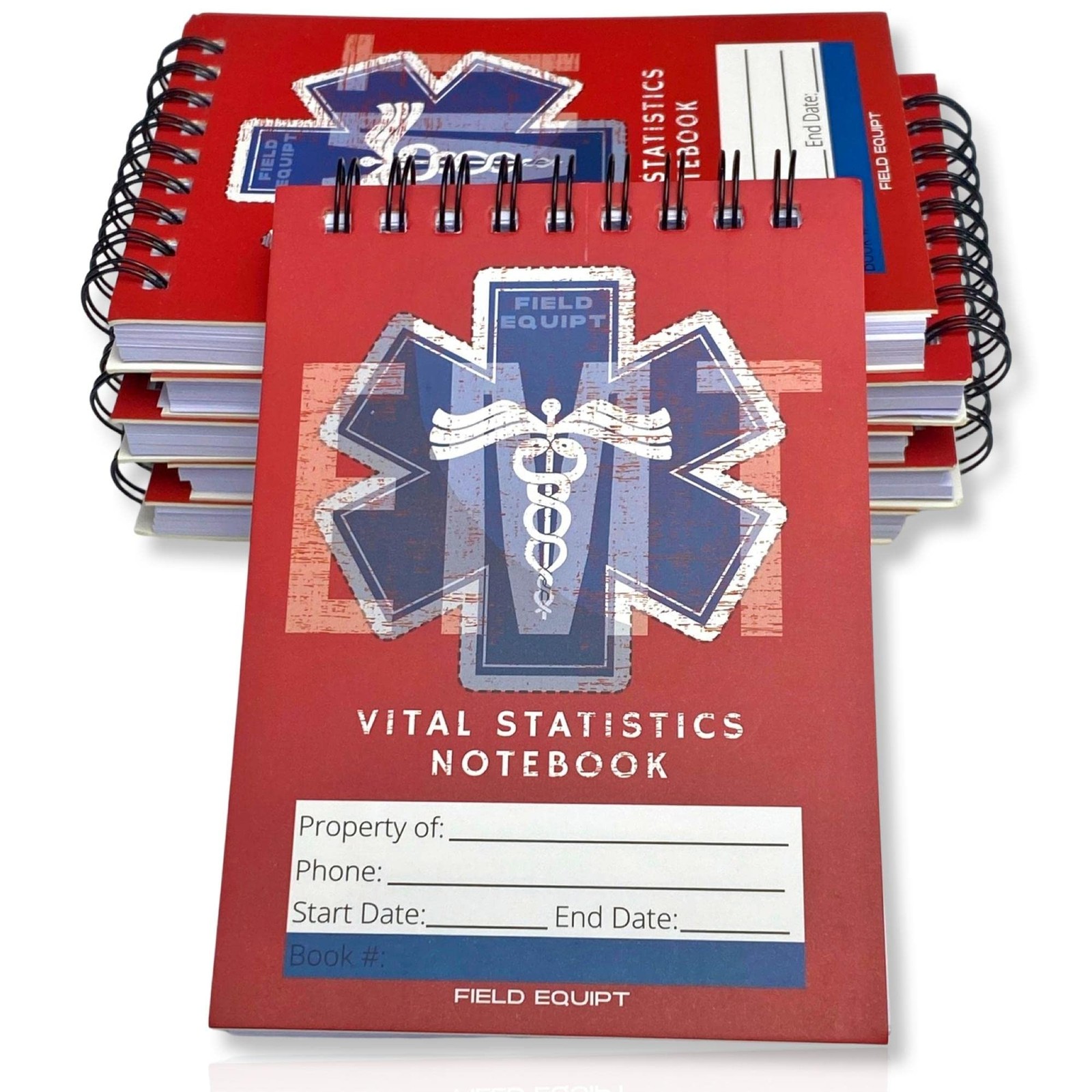 Field Equipt EMT Vital Statistics Notepad – 6 Pack Vitals Notebook For Red