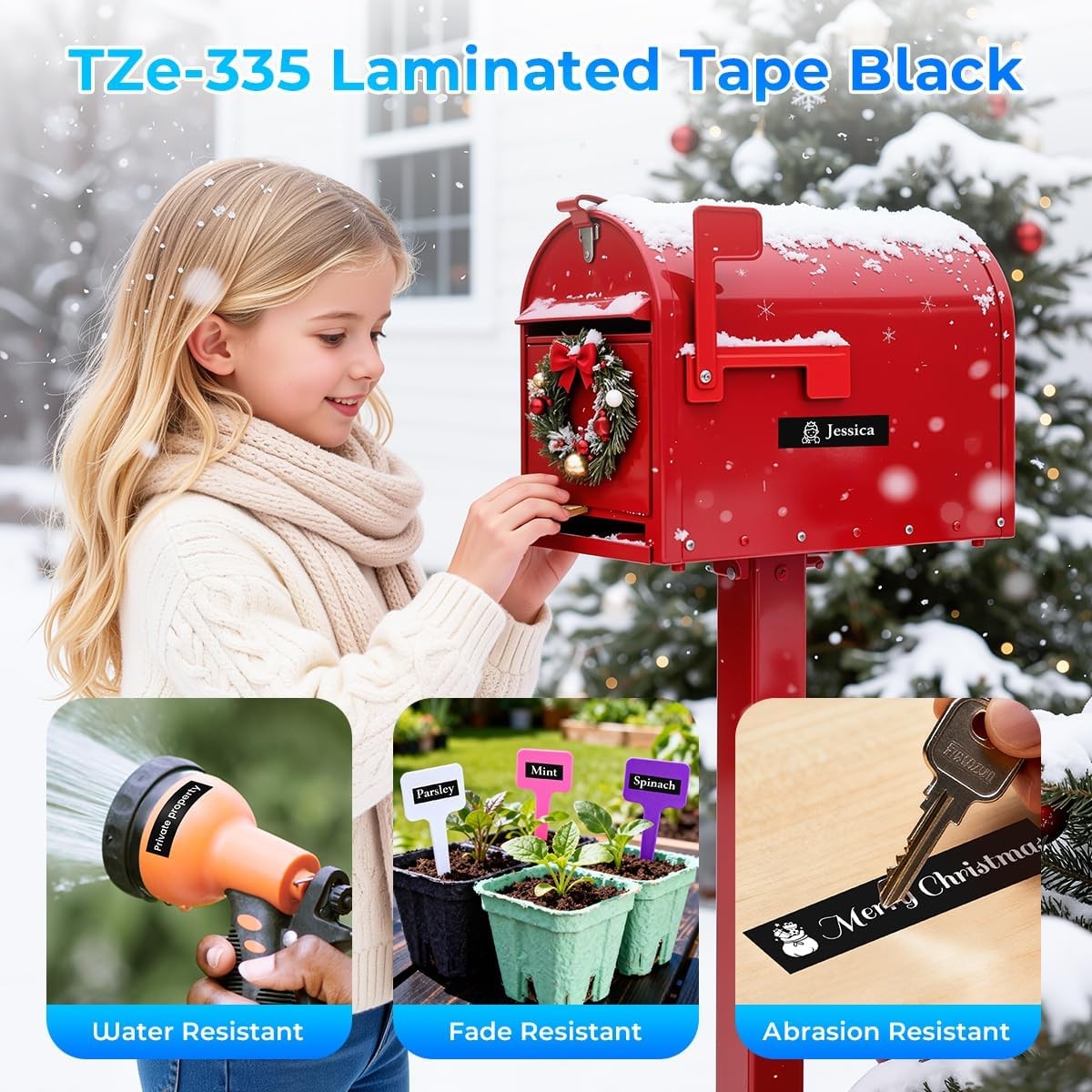 5PK Label Tape TZ-334 TZe-334 Gold on Black 12mm for Brother P-Touch PTD210 H110