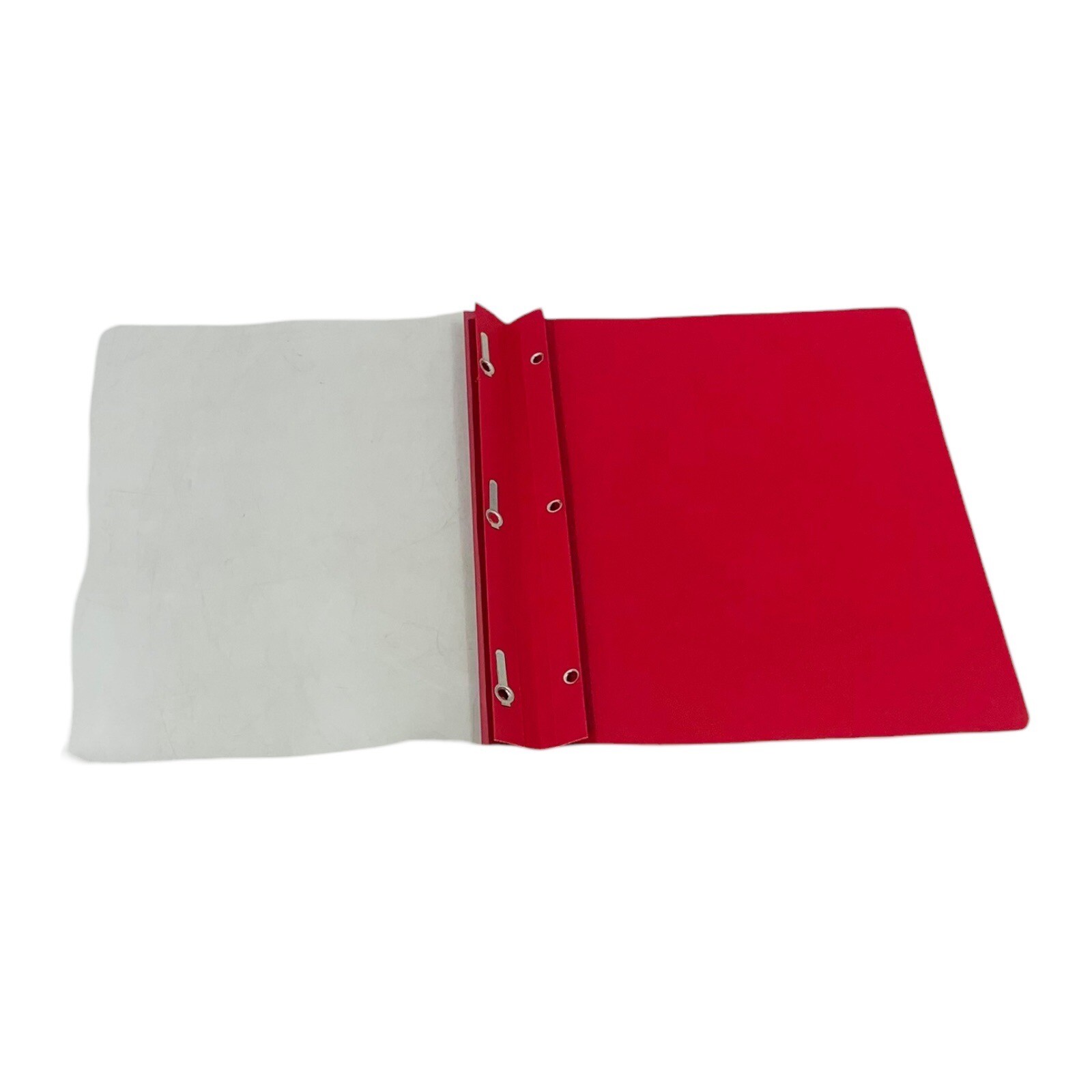 25 Count Oxford Clear Front Red Report Covers Letter Size 3 Prong Tang Fastener