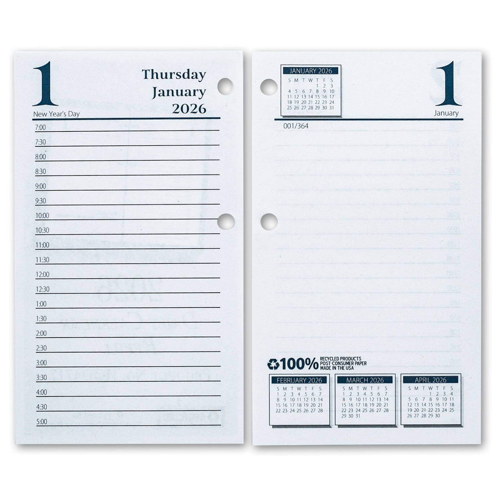 2026 HOD4717 House of Doolittle Desk Calendar Refill, 17 Style, 3-1/2 x 6″