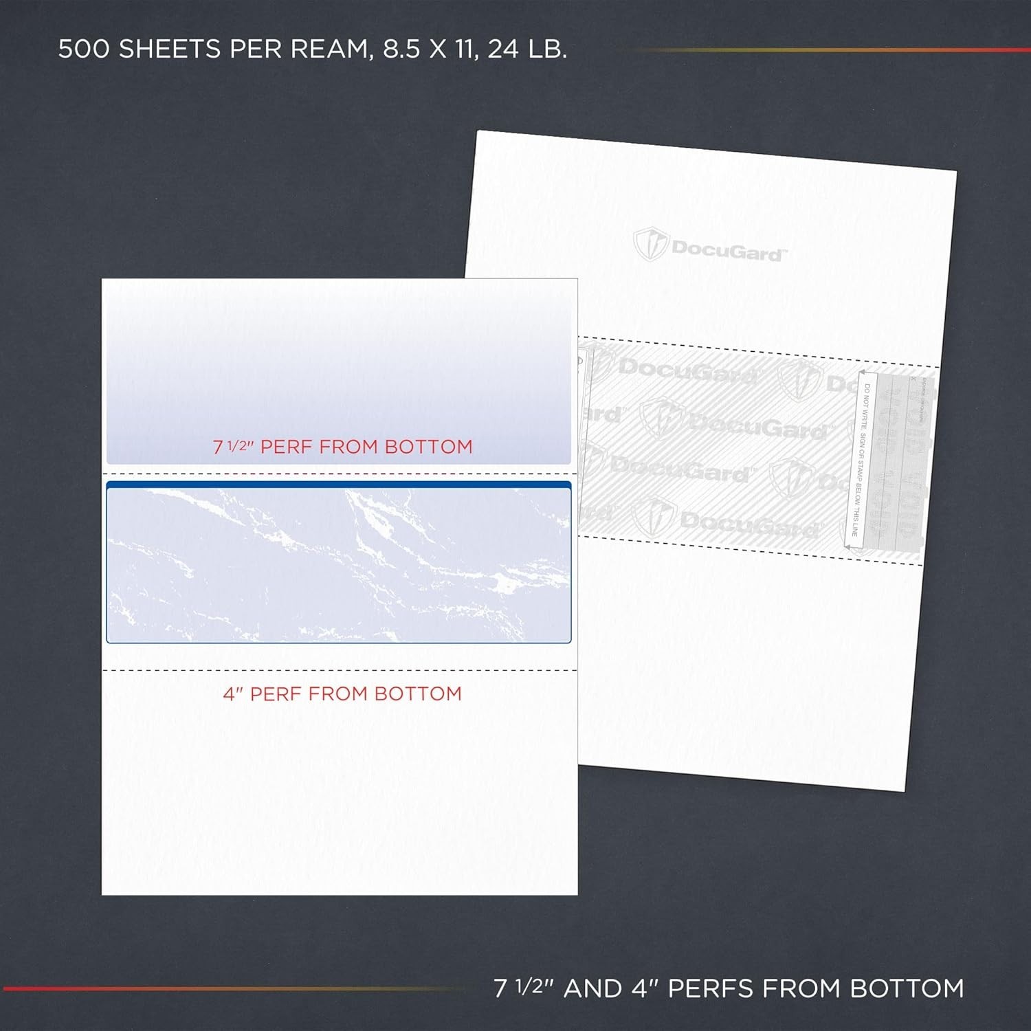 Blue Marble Business Checks – 11 Security Features, 500 Pack for Safety