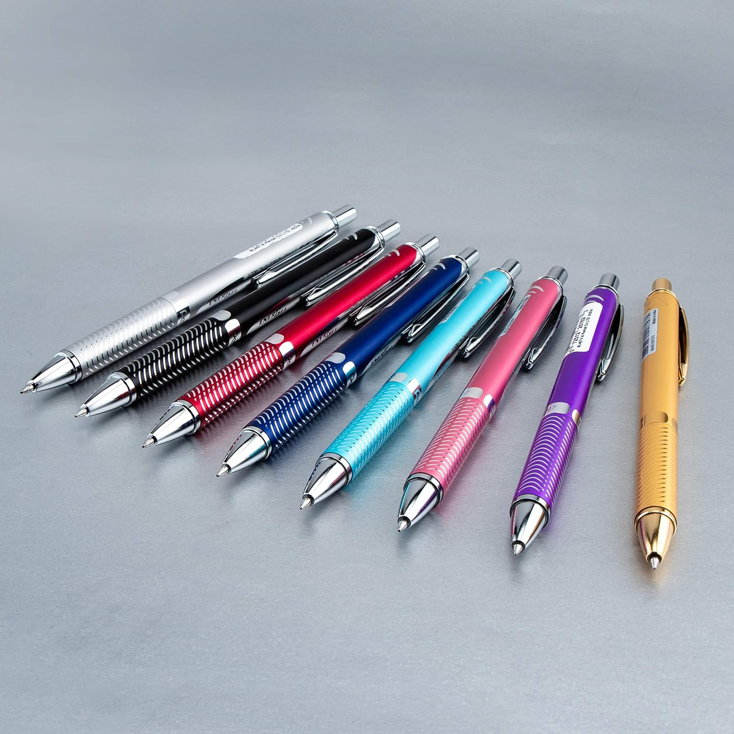 Pentel Energel Alloy Retractable Liquid Gel Pen, (0.7Mm) Medium Line, Navy Blue