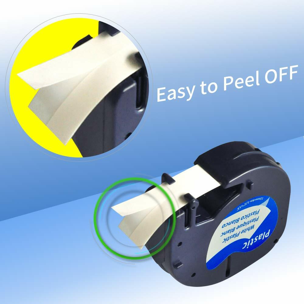 Compatible Dymo LetraTag Refills 91330 91331 91332 Paper Plastic 12mm Label Tape