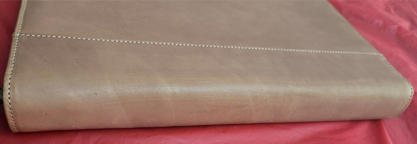 Hartmann Andrew R. Brownstein Brown Leather Organizer Portfolio Planner 11×13″