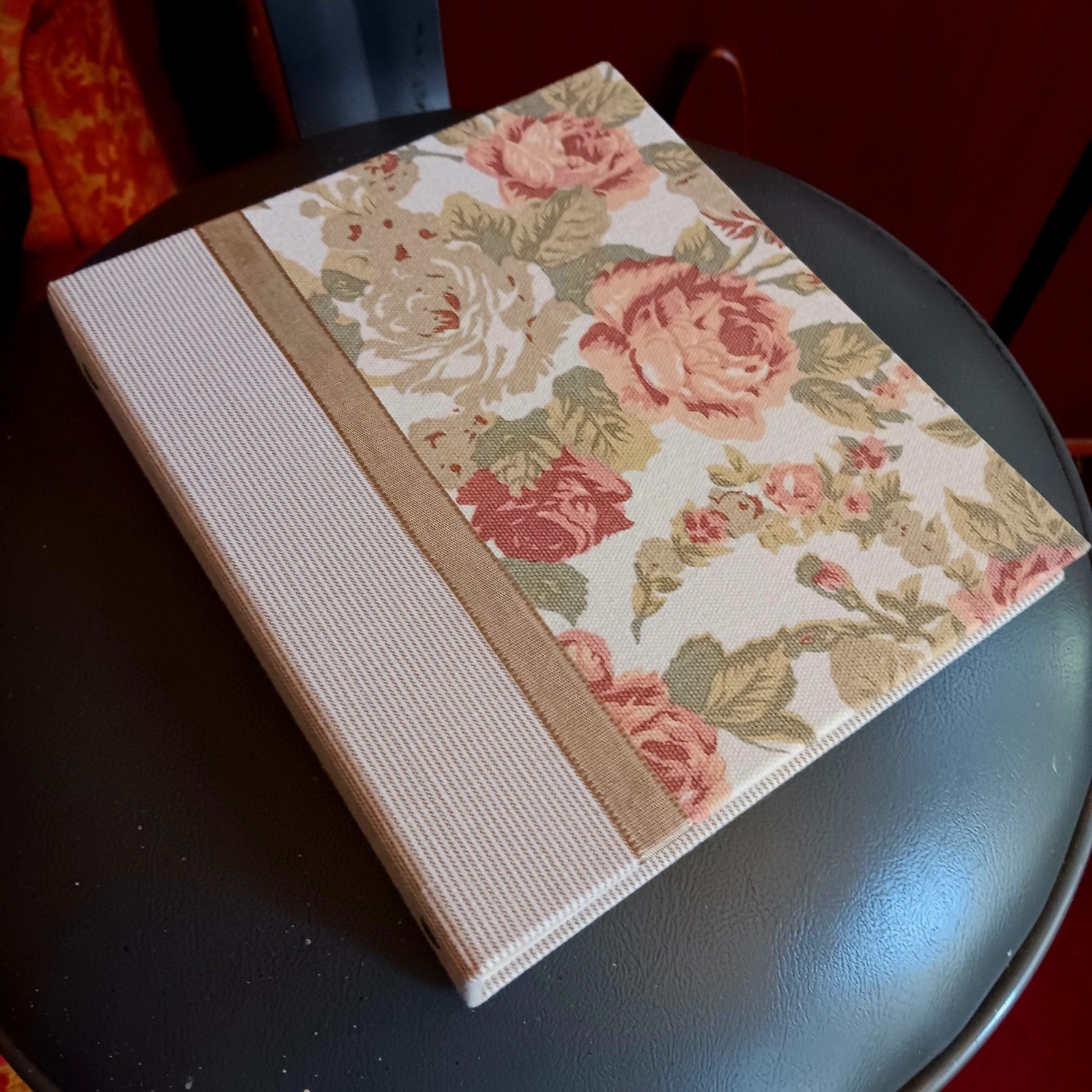 New Hallmark Stories Refillable Address Book Floral Fabric Cover & Original Box